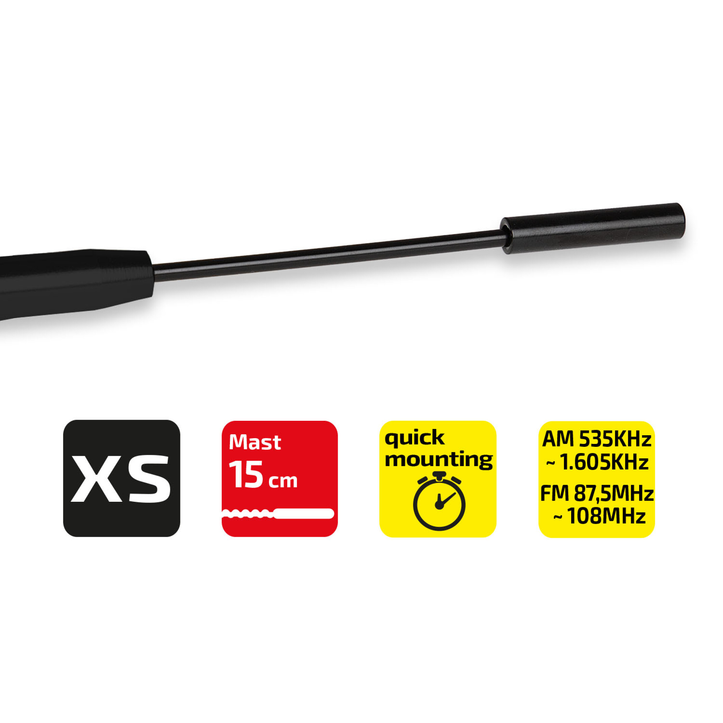 Antennen-Ersatzstab 15 cm | HEYNER® Antennen-Ersatzstab XS