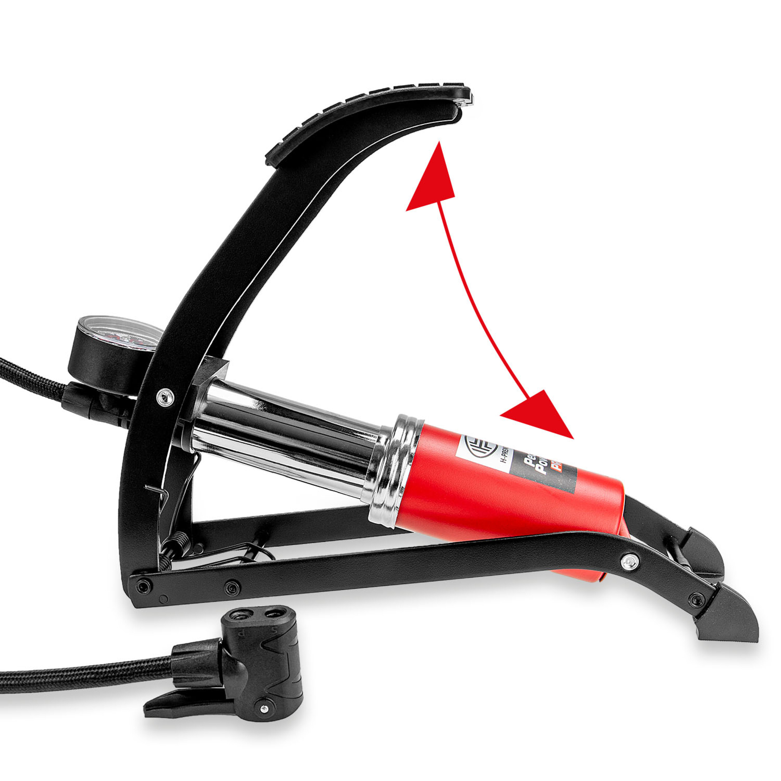 Fußluftpumpe mit Manometer | HEYNER® PedalPower PRO