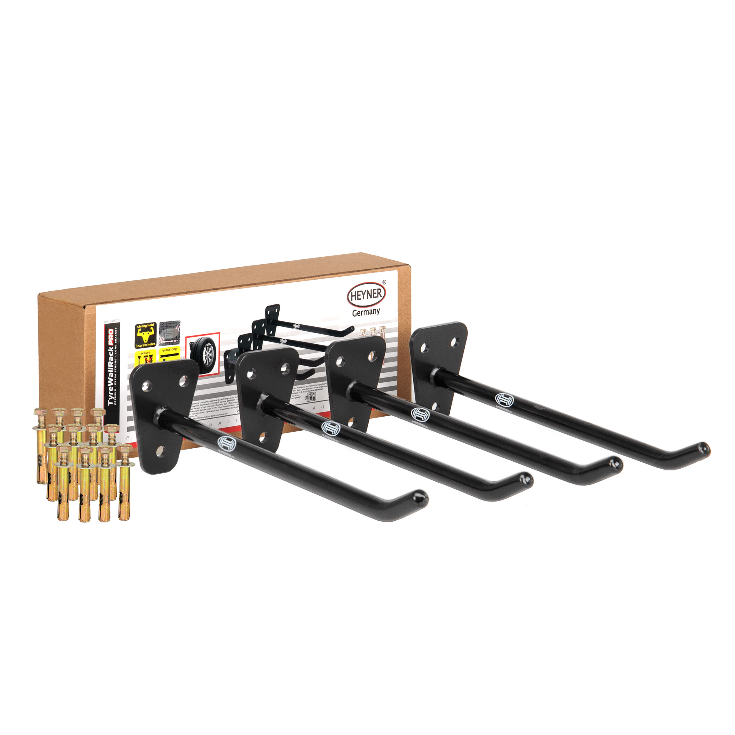 Autoreifen-Wandhalterung | HEYNER® TyreWallRack PRO
