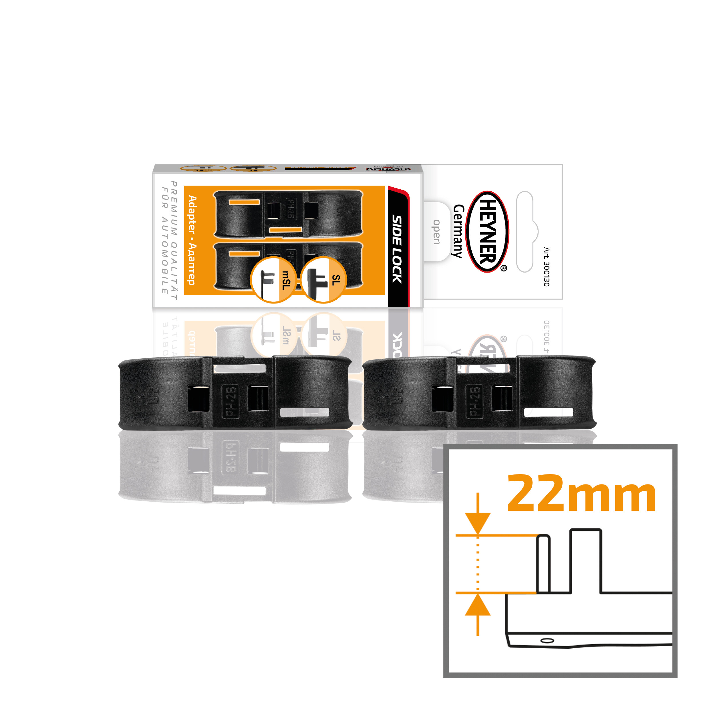 Adapter 2er-Set | HEYNER® SIDE LOCK