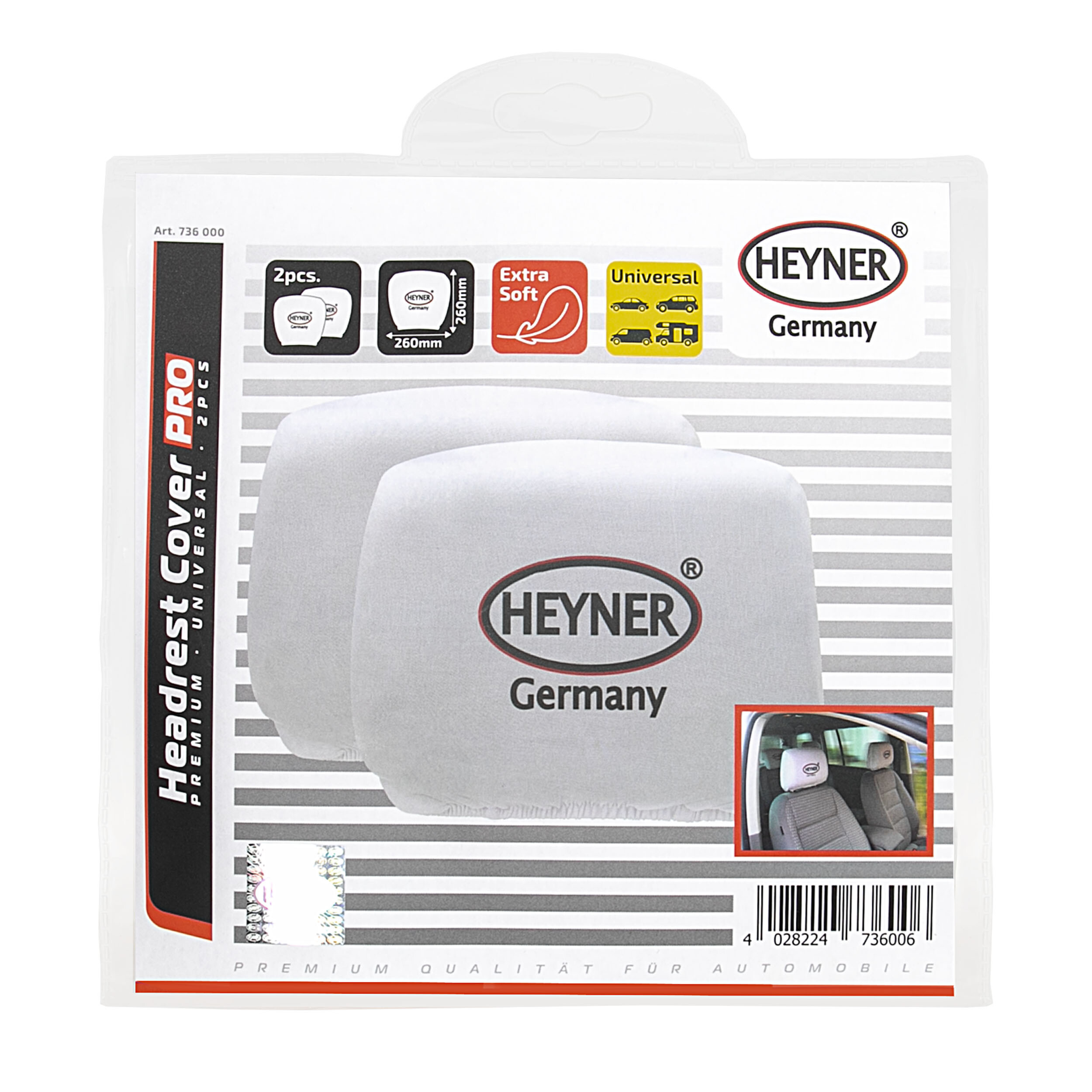 Kopfstützenbezug 2er-Set | HEYNER® HeadComfort PRO
