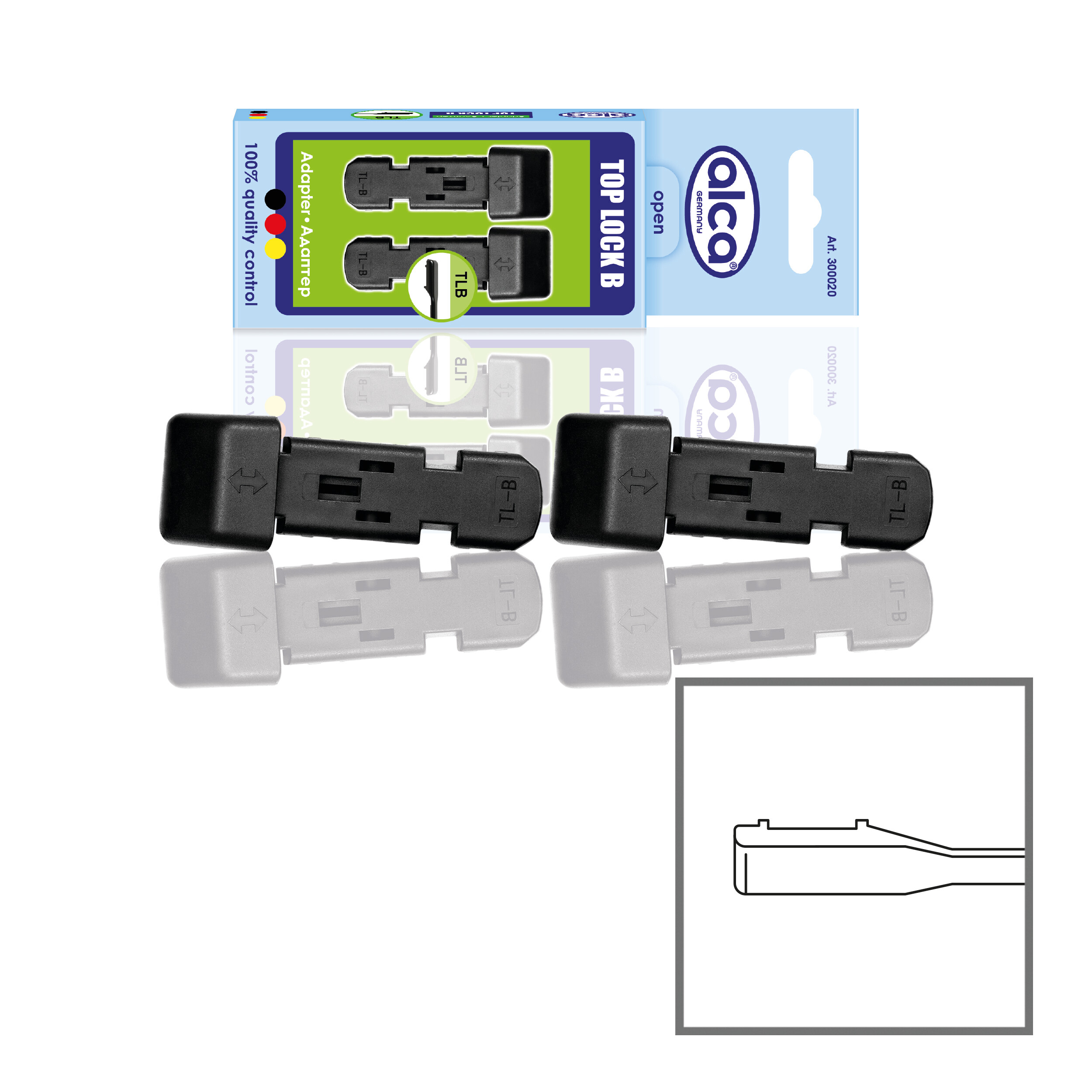 Adapter 2er-Set | alca® TOP LOCK B