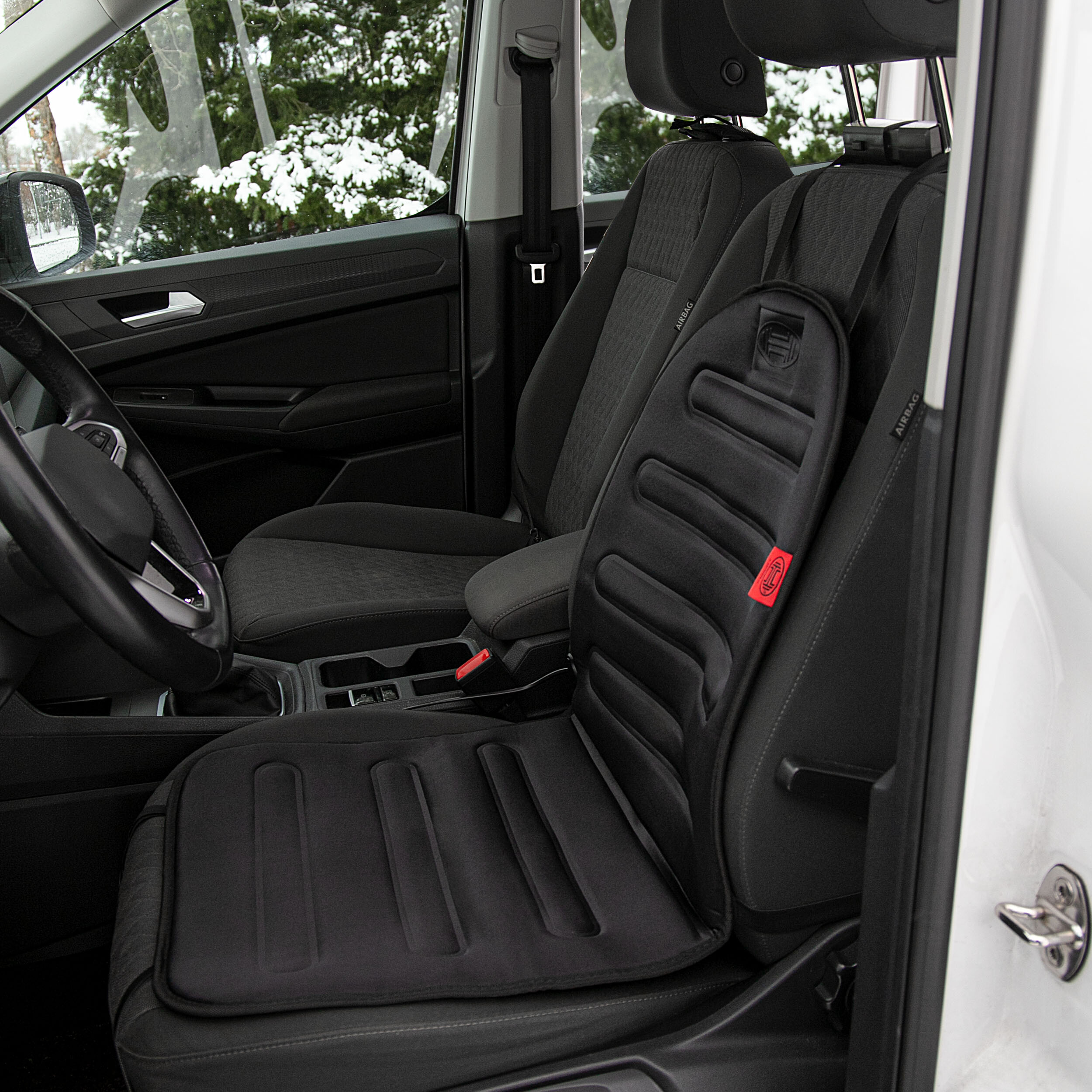 Auto-Sitzauflage beheizbar 12V schwarz | HEYNER® Warm Comfort SAFE