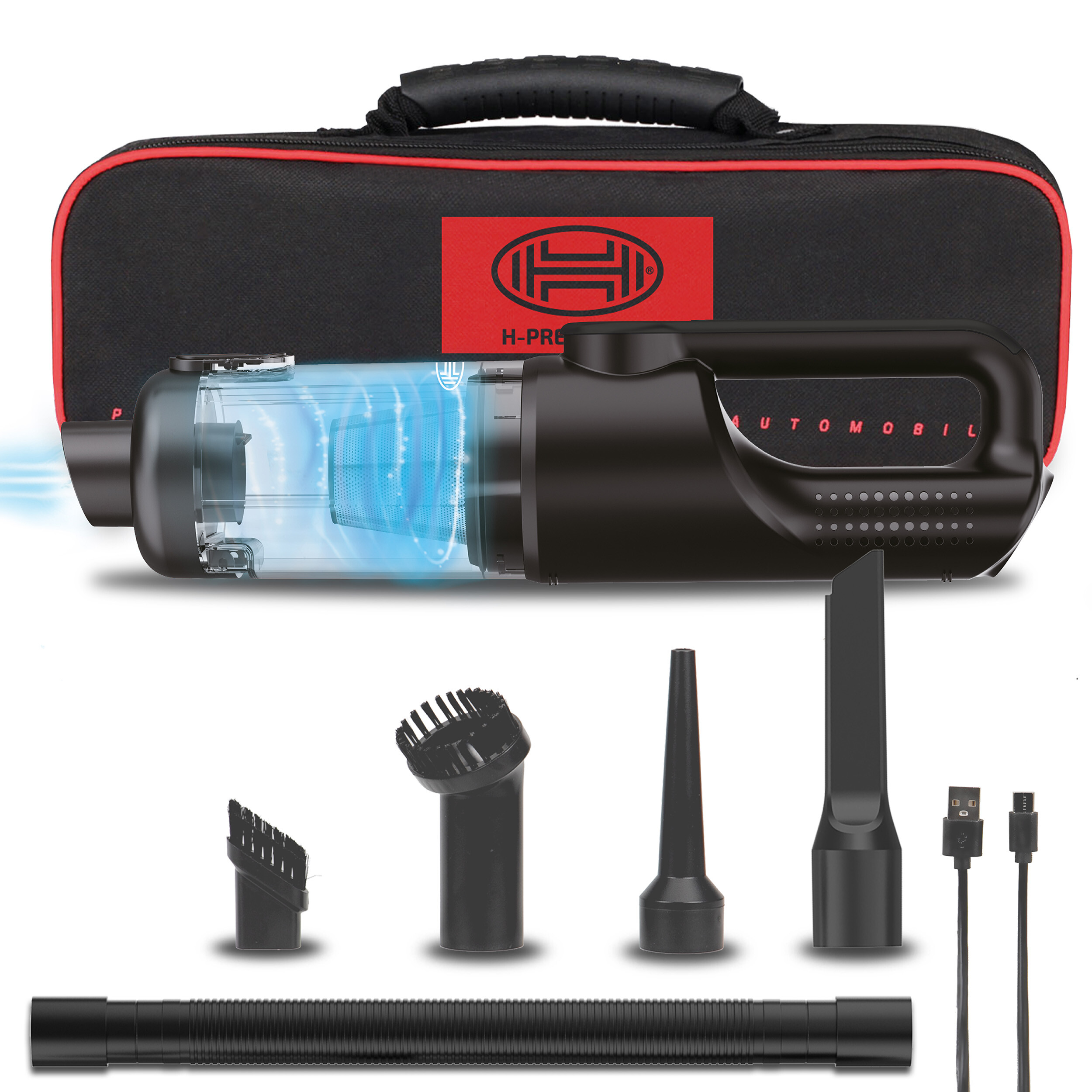 Premium Akku Staubsauger 16.000 Pa | HEYNER® 2in1 VacuBooster Pro