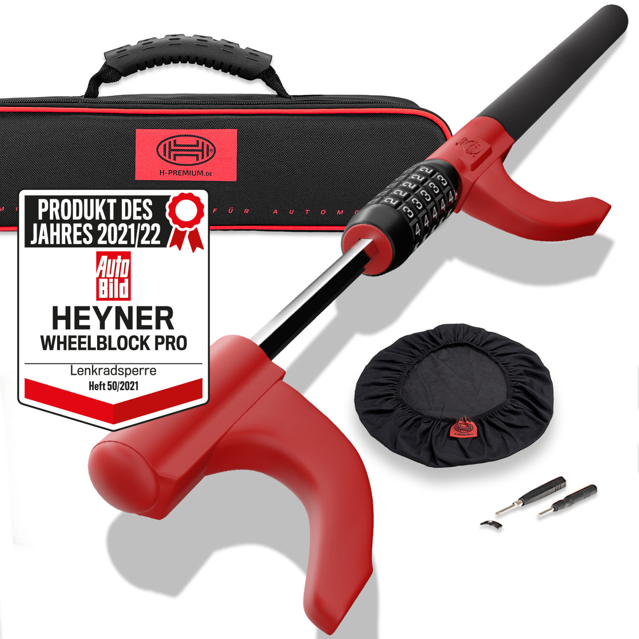 Premium Lenkradsperre Zahlenschloss | HEYNER® WheelBlock PRO