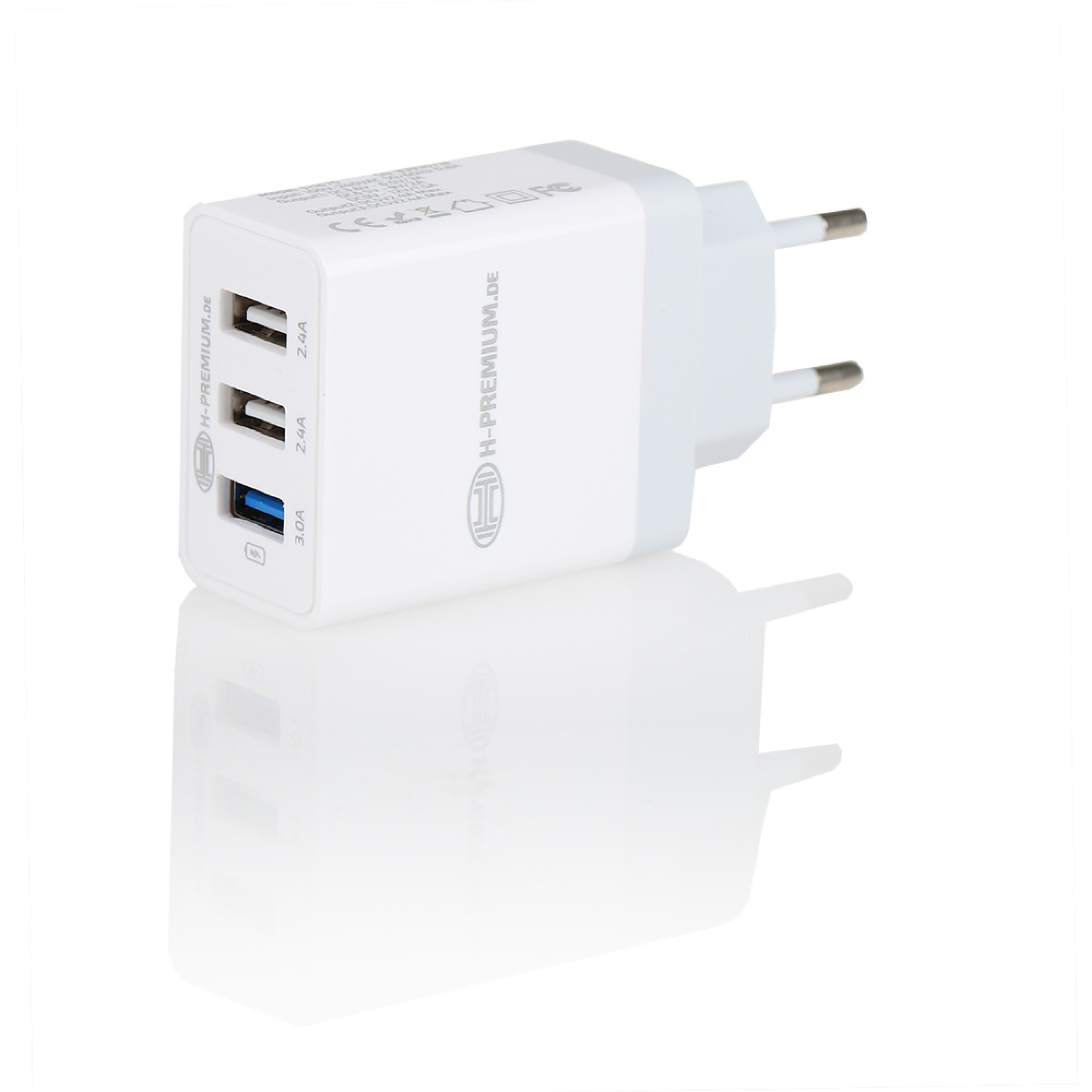 Ladegerät USB 3.0 230V-Stecker 3 Port | HEYNER® Quick USB Charger PRO