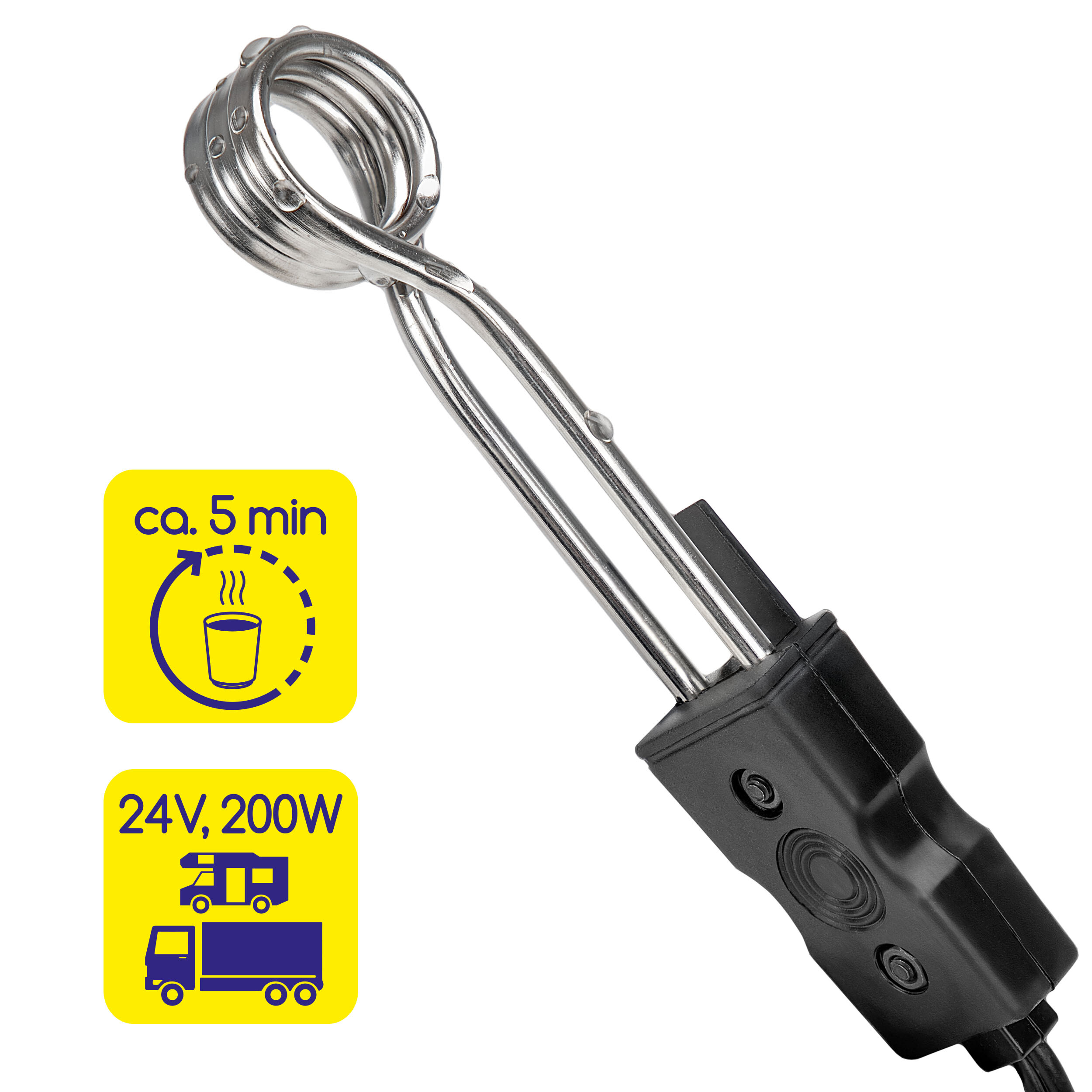 Immersion heater 12V / 24V | alca® Water Boiler 24V