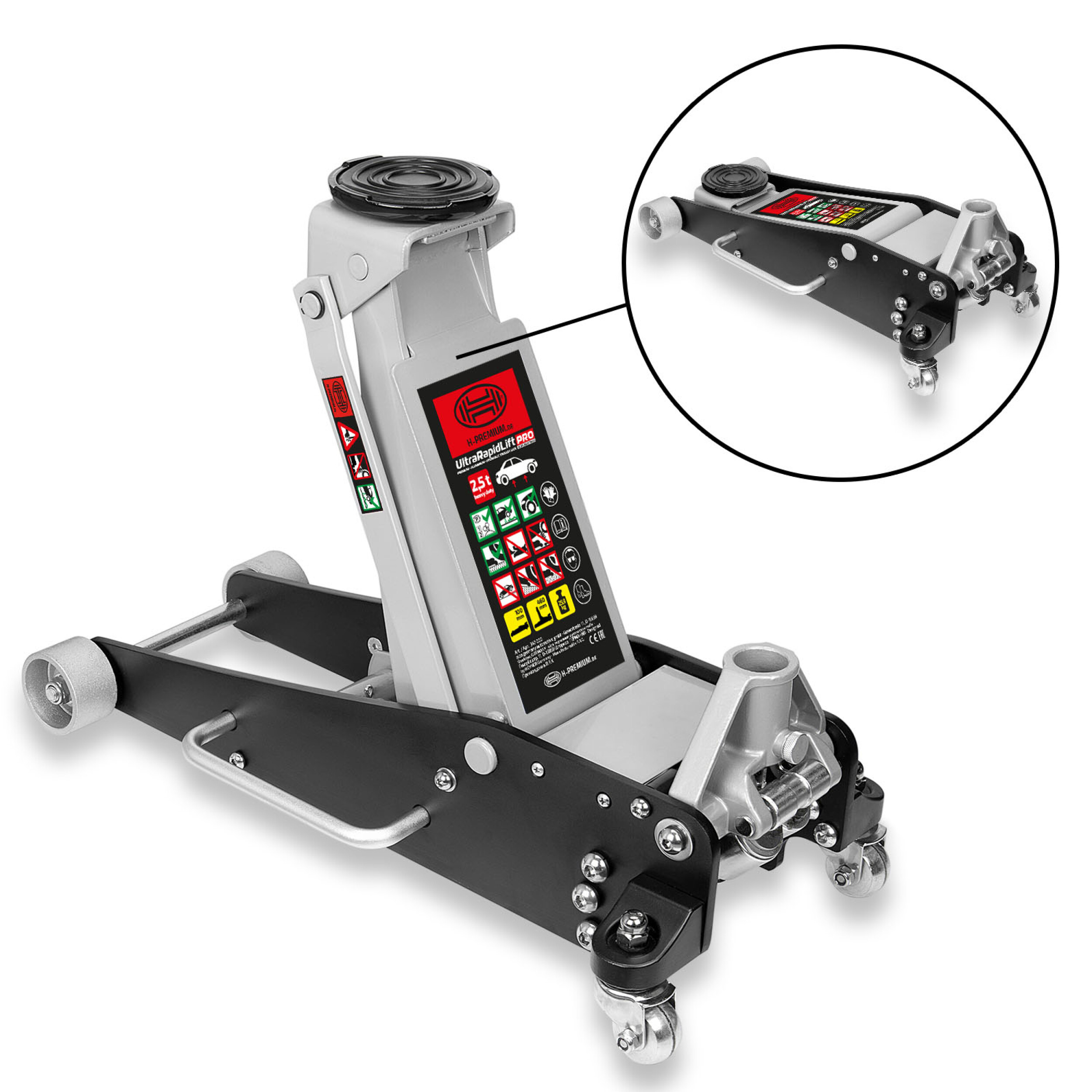 Premium maneuvering jack 2.5 t | HEYNER® UltraRapidLift PRO