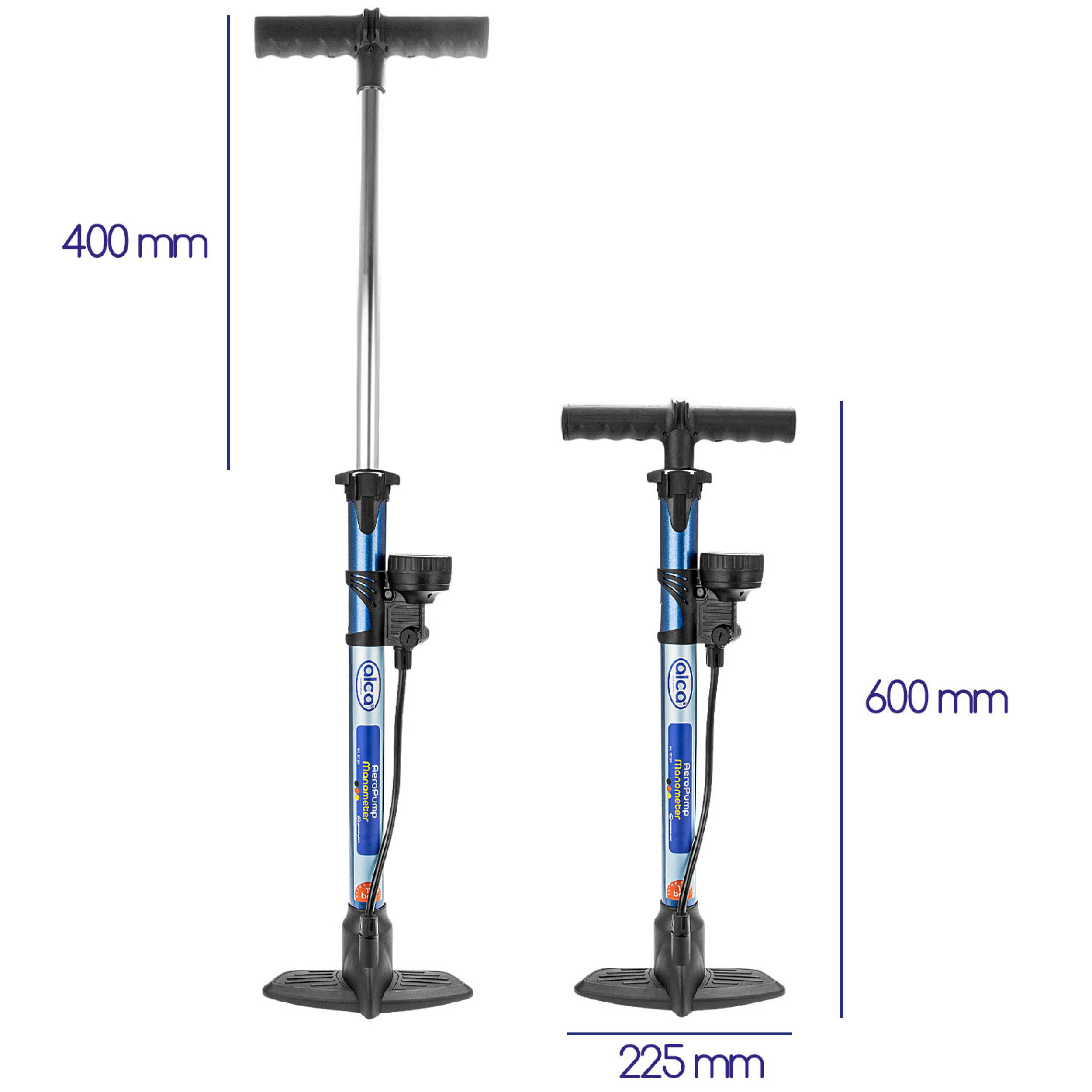 Hochleistungs-Handpumpe mit Manometer | alca® AeroPump Manometer