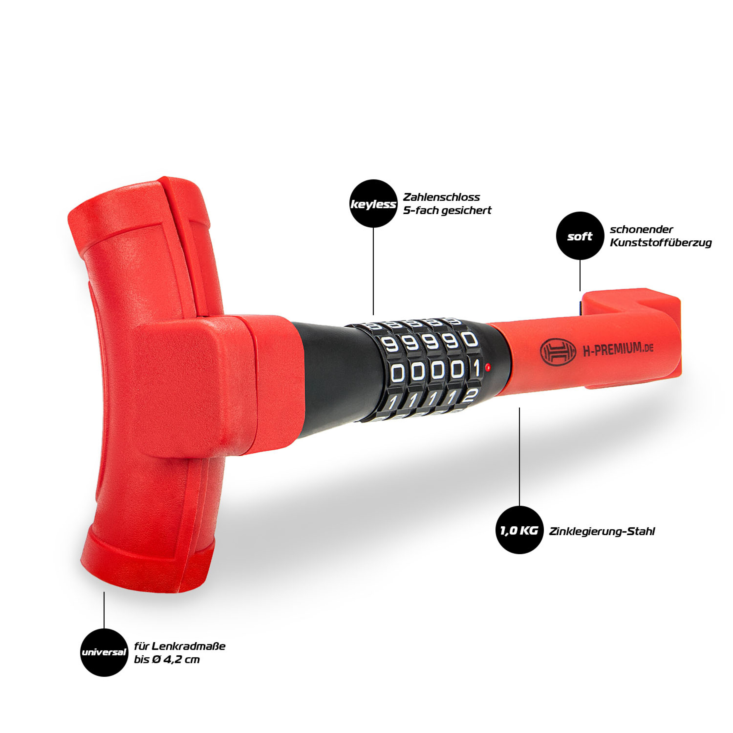 Steering wheel lock | HEYNER® T-LOCK PRO