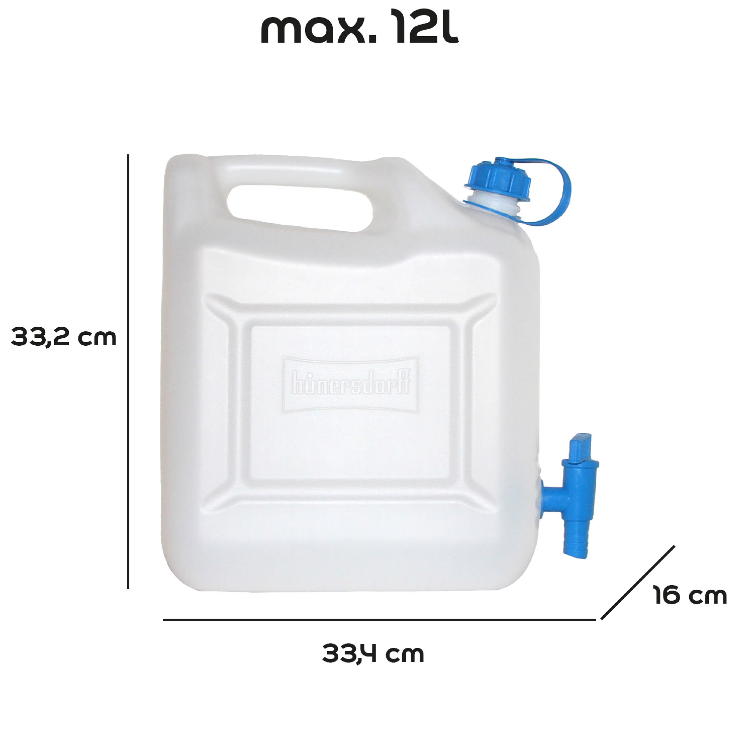 Wasserkanister natur mit Ablasshahn | alca® Water Can 12 L