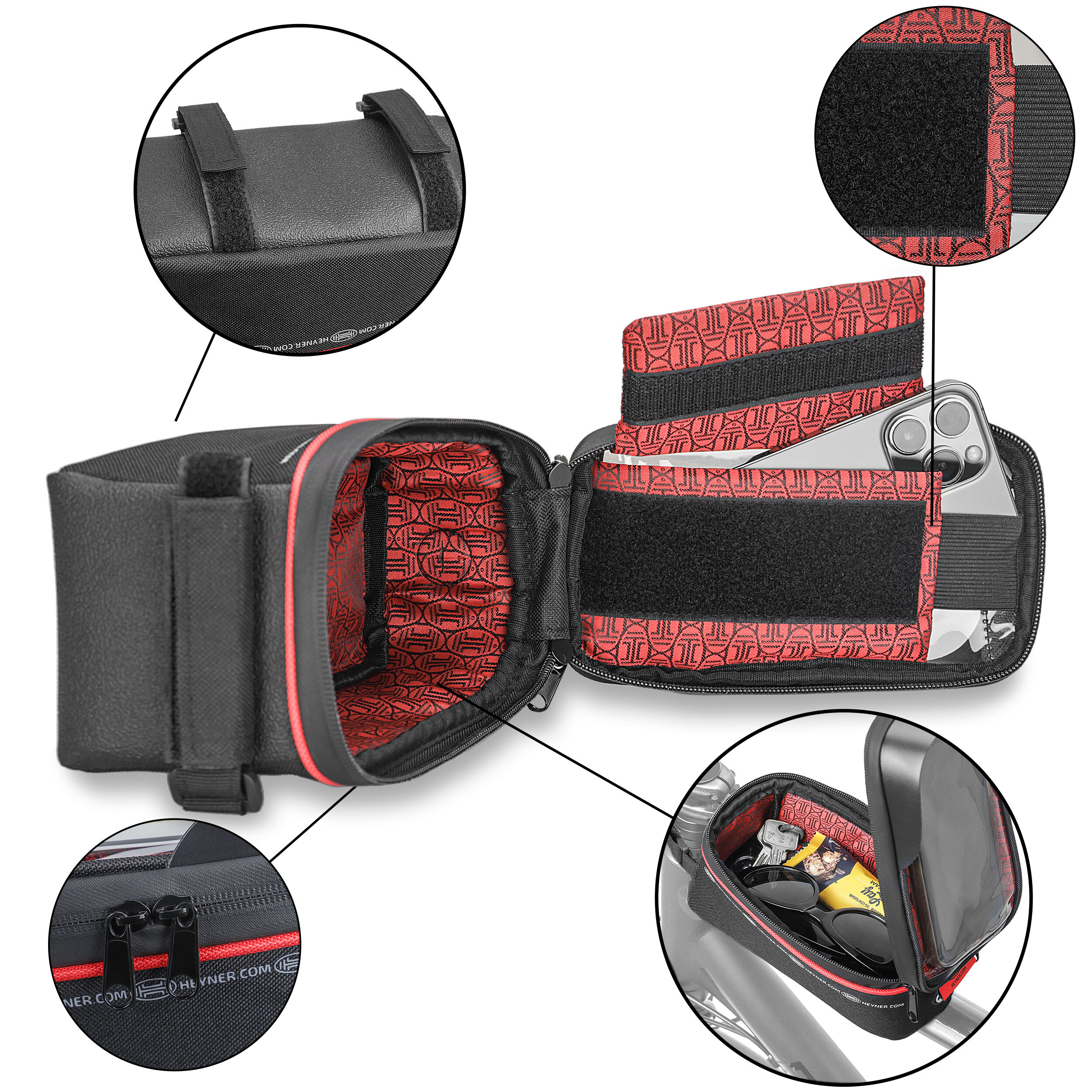 Fahrradtasche mit Handyhalterung (wasserdicht) | HEYNER® FrameOrganizer PRO