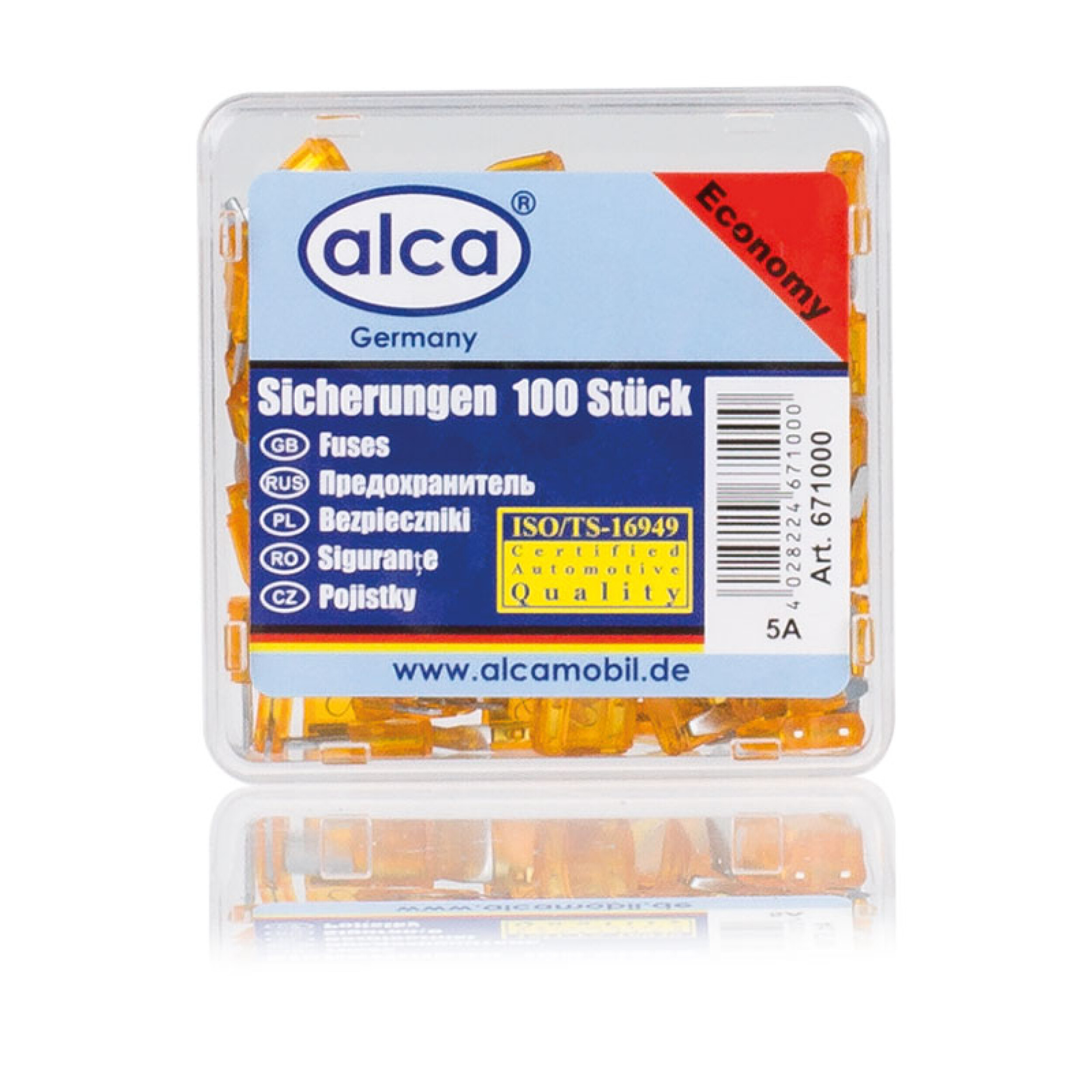 Mini-Sicherungen 100 Stück | alca® Fuse ATN 5A E