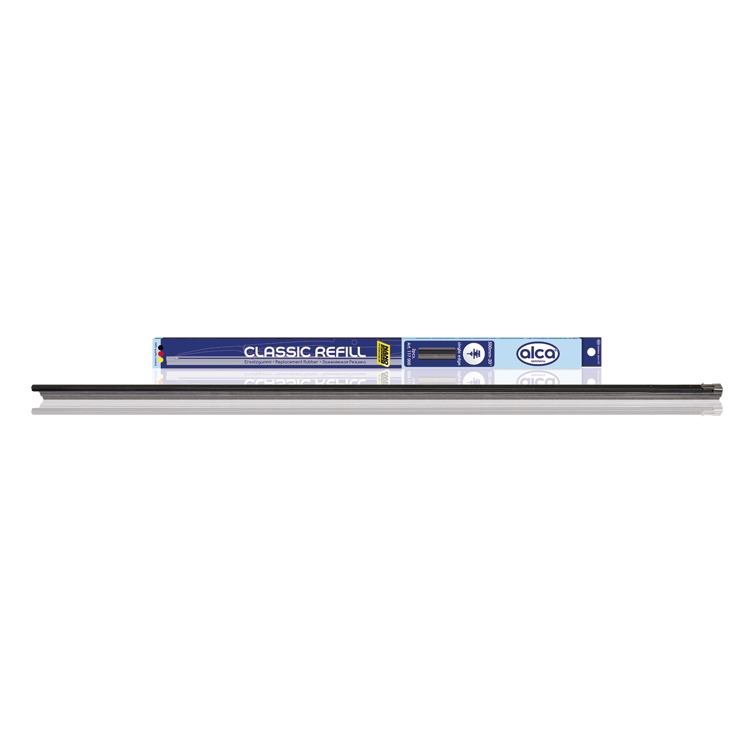 Ersatzgummi (2er-Set) 20''/500 mm single edge | alca® REFILL