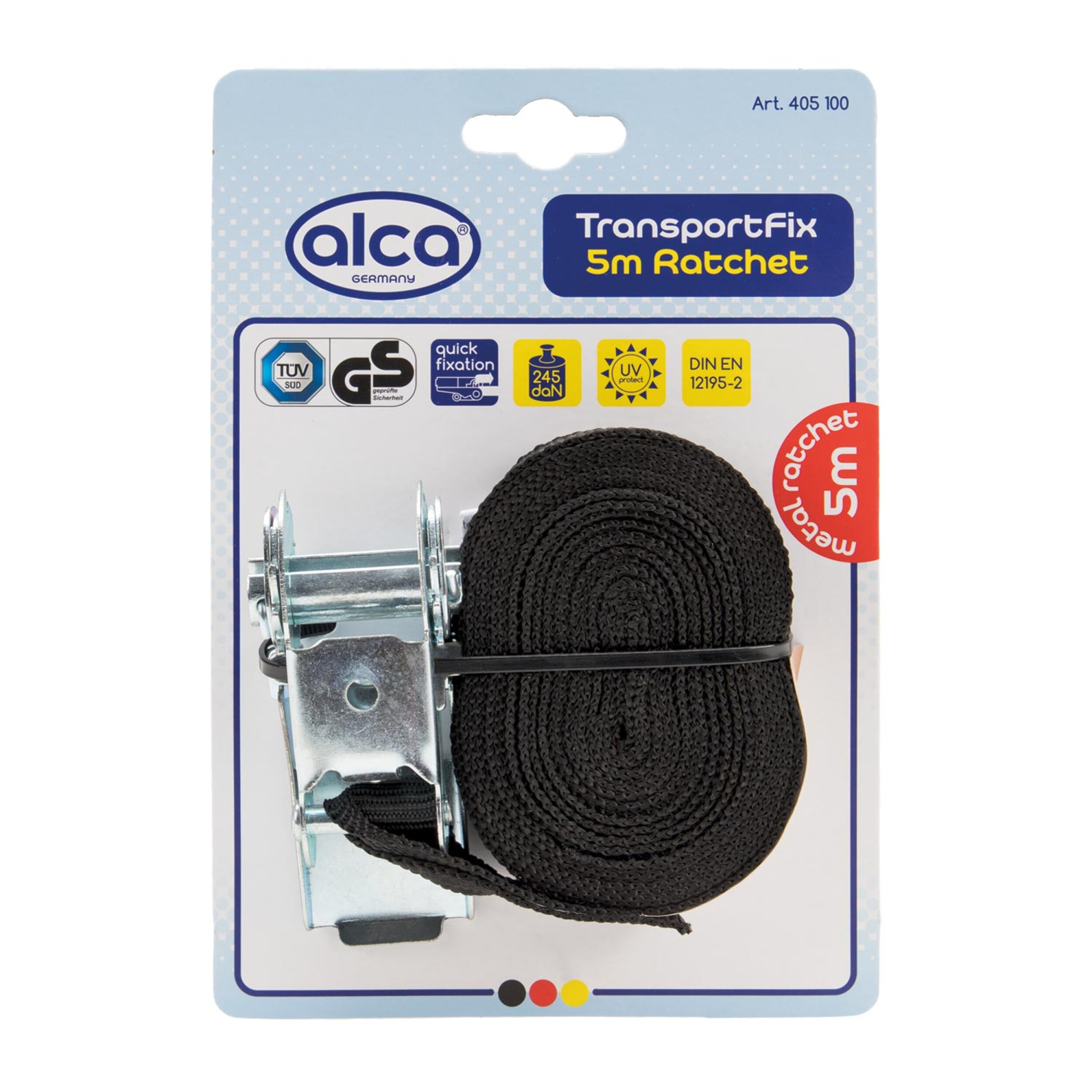 Gepäckhaltegurt mit Ratsche | alca® Transport Fix 5m Ratchet
