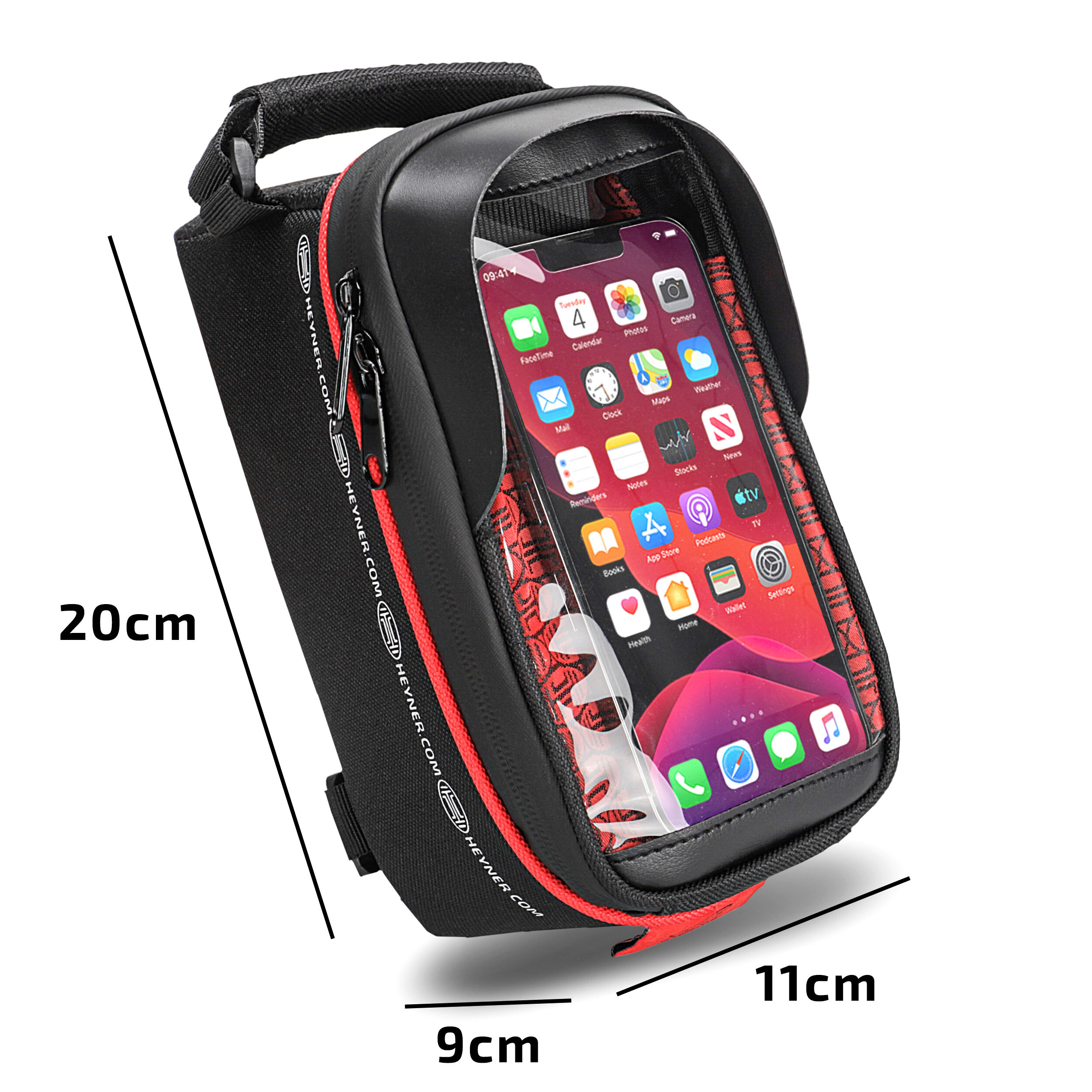 Fahrradtasche mit Handyhalterung (wasserdicht) | HEYNER® FrameOrganizer PRO