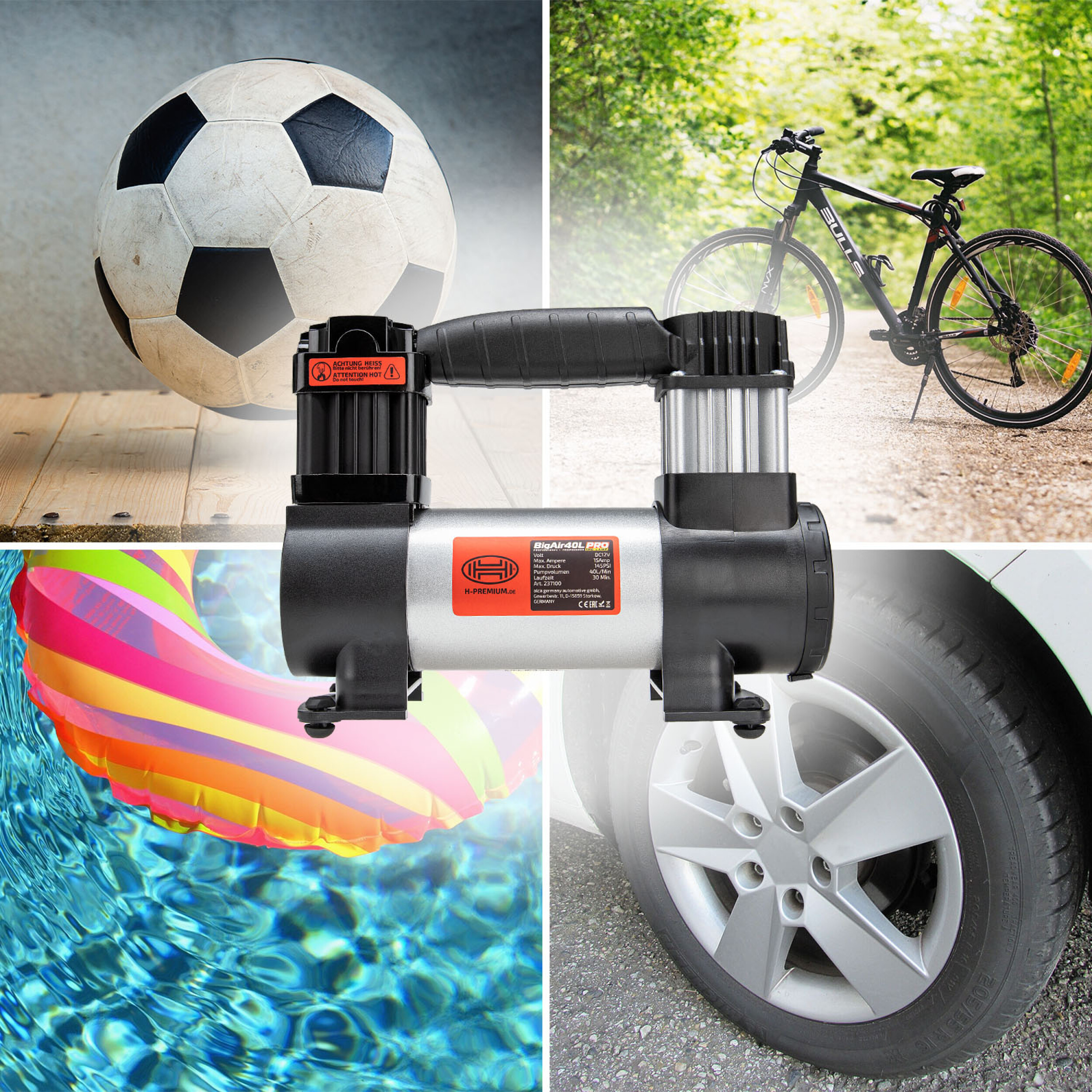 Kompressor 12V ''Big Air 40L'' Lamplight | HEYNER® BigAir40L PRO