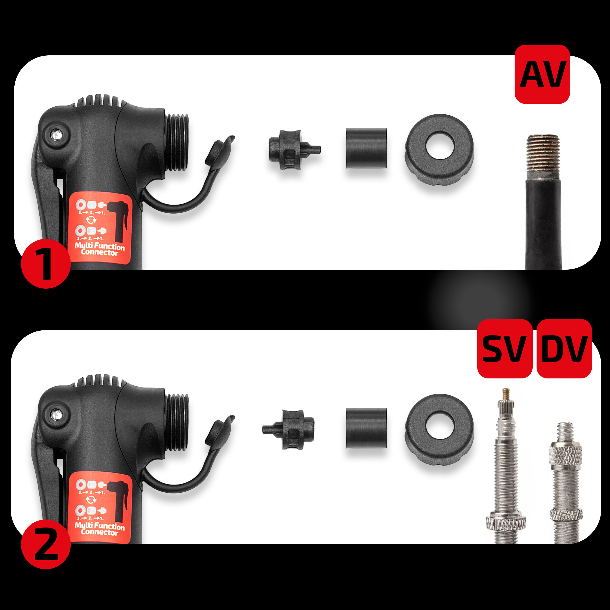 Mini Hand-Luftpumpe für Fahrräder | HEYNER® AeroStarCompact PRO
