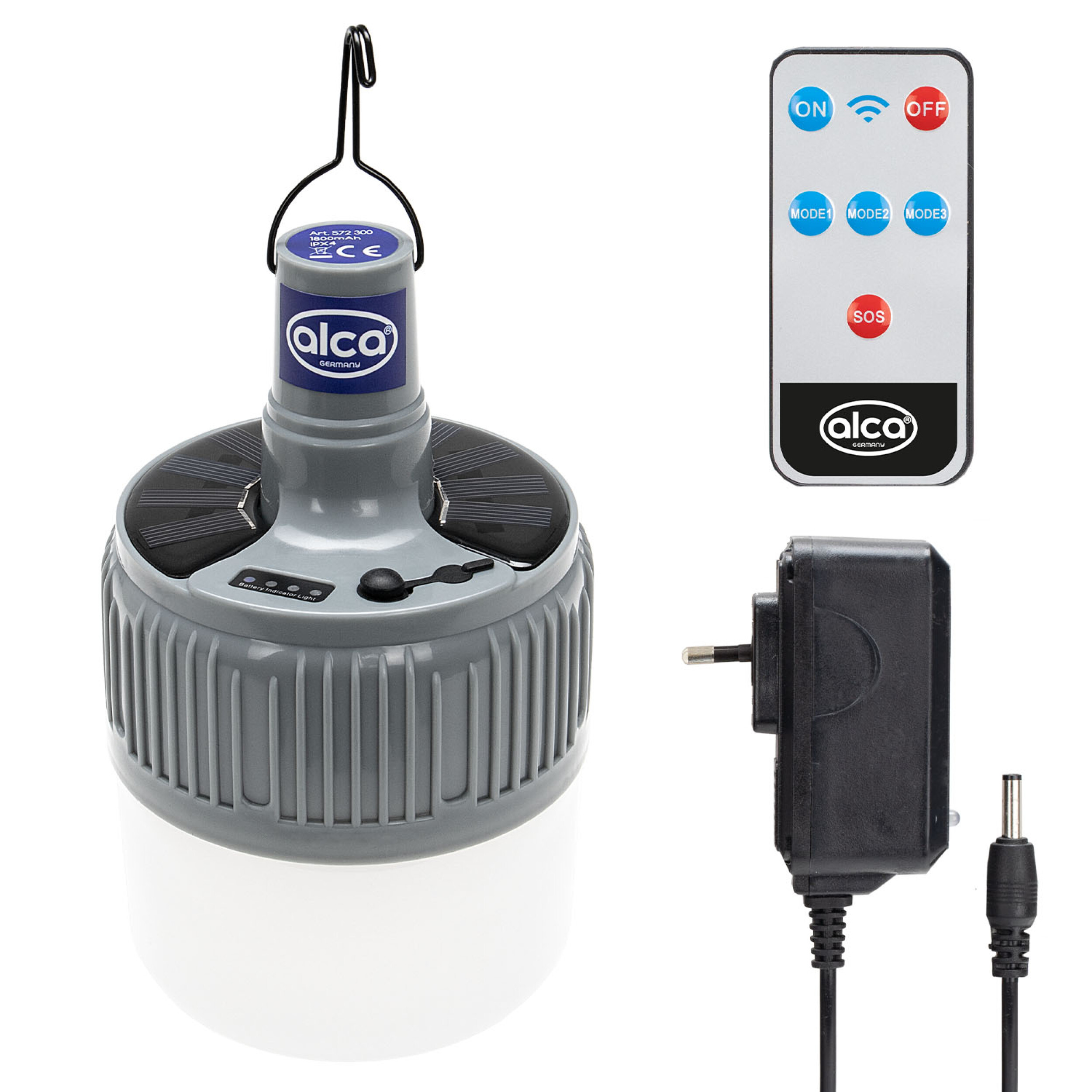 Wiederaufladbare Solarlaterne mit Fernbedienung | alca® CampingLamp SolarPower