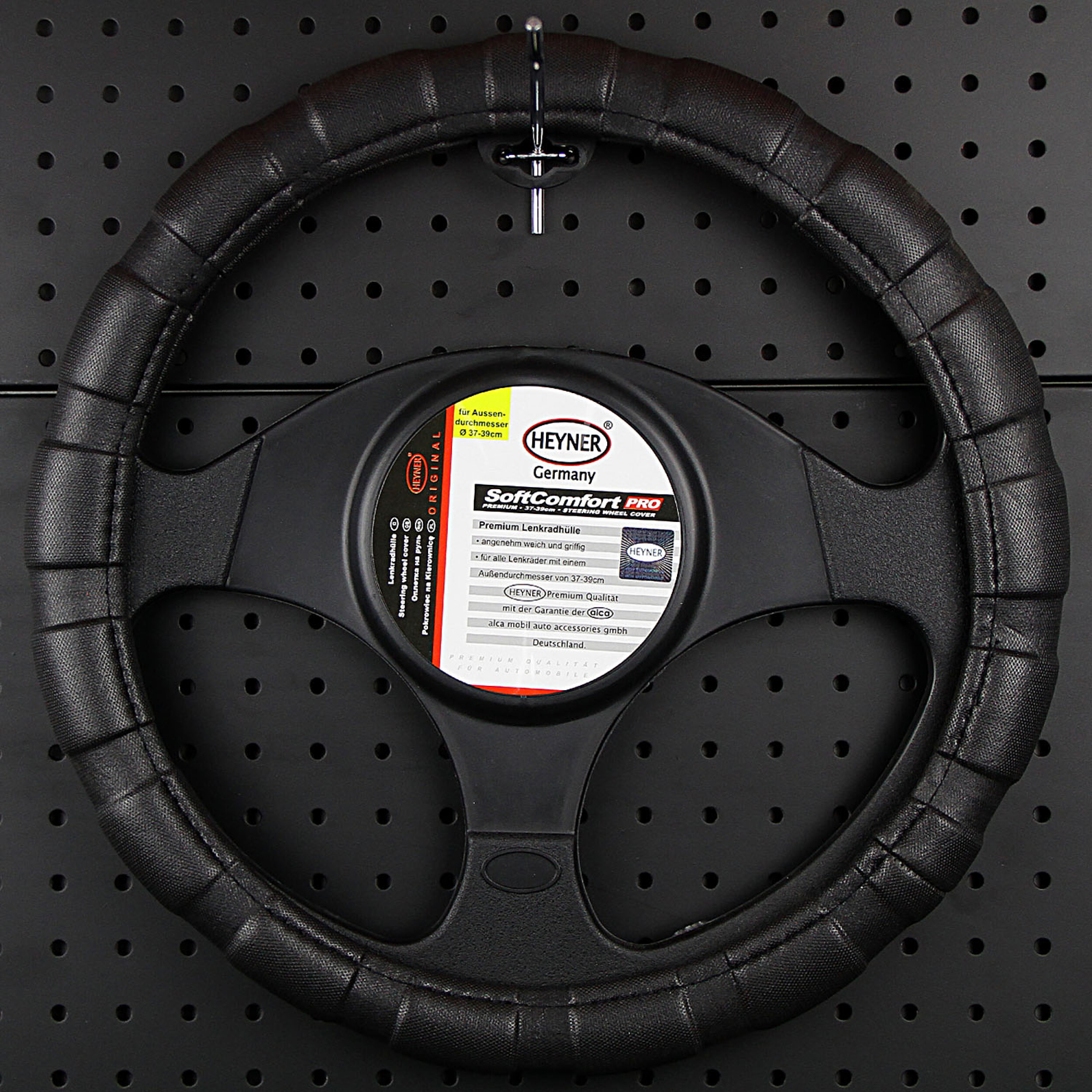 Lenkradhülle schwarz Antirutsch-Design | HEYNER® Soft Comfort PRO