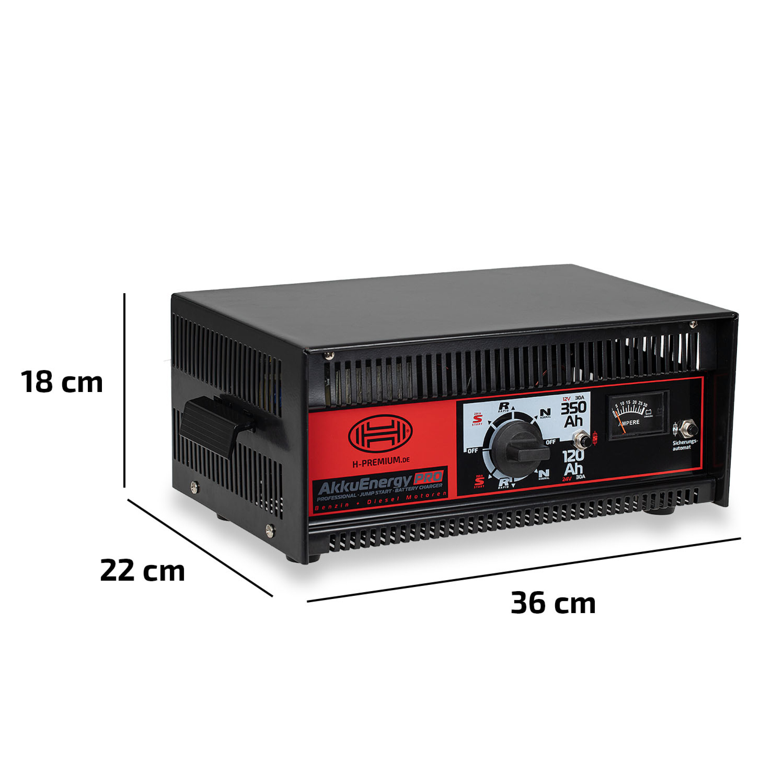 Autobatterie-Ladegerät mit Starthilfe-Funktion | HEYNER® AkkuEnergy PRO
