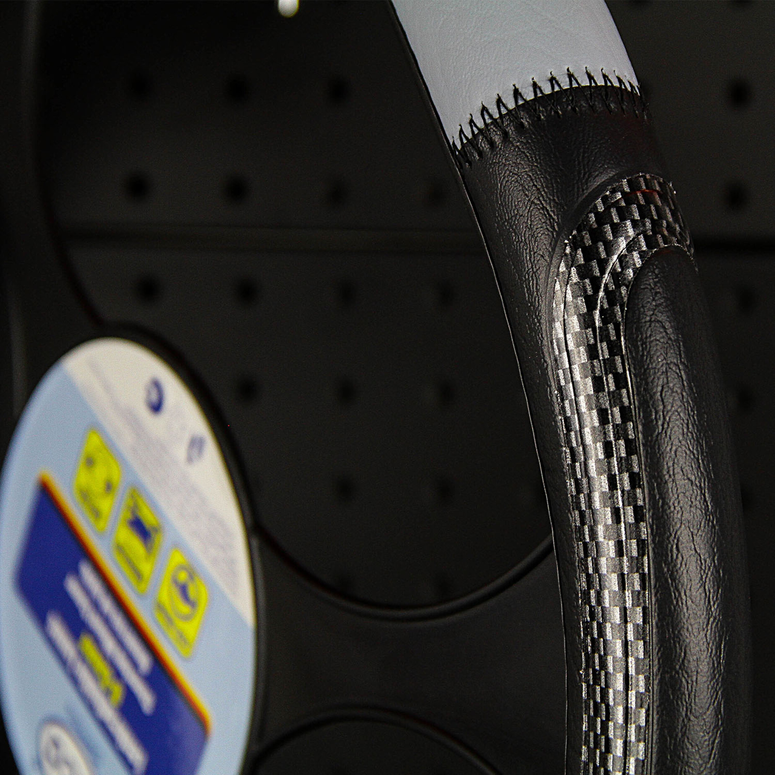 Lenkradhülle Luxus grau/schwarz | alca® O-Cover