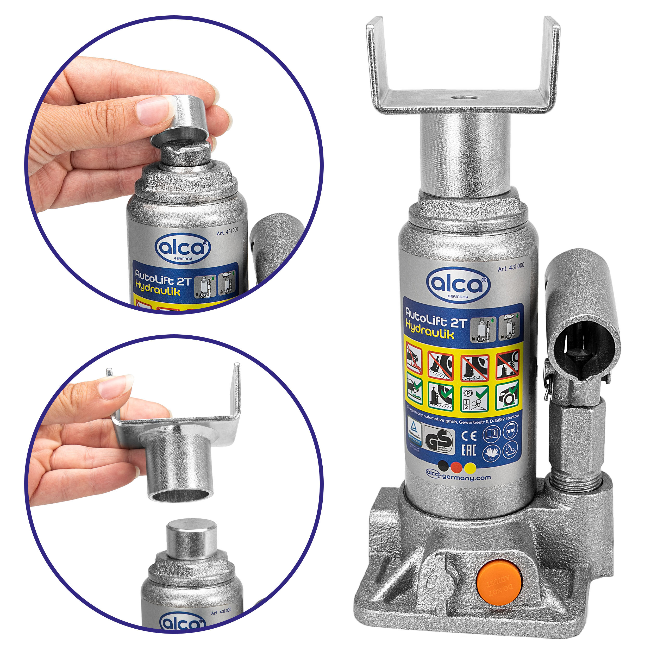 Adapter für Stempelwagenheber | alca® U-Adapter Caravan