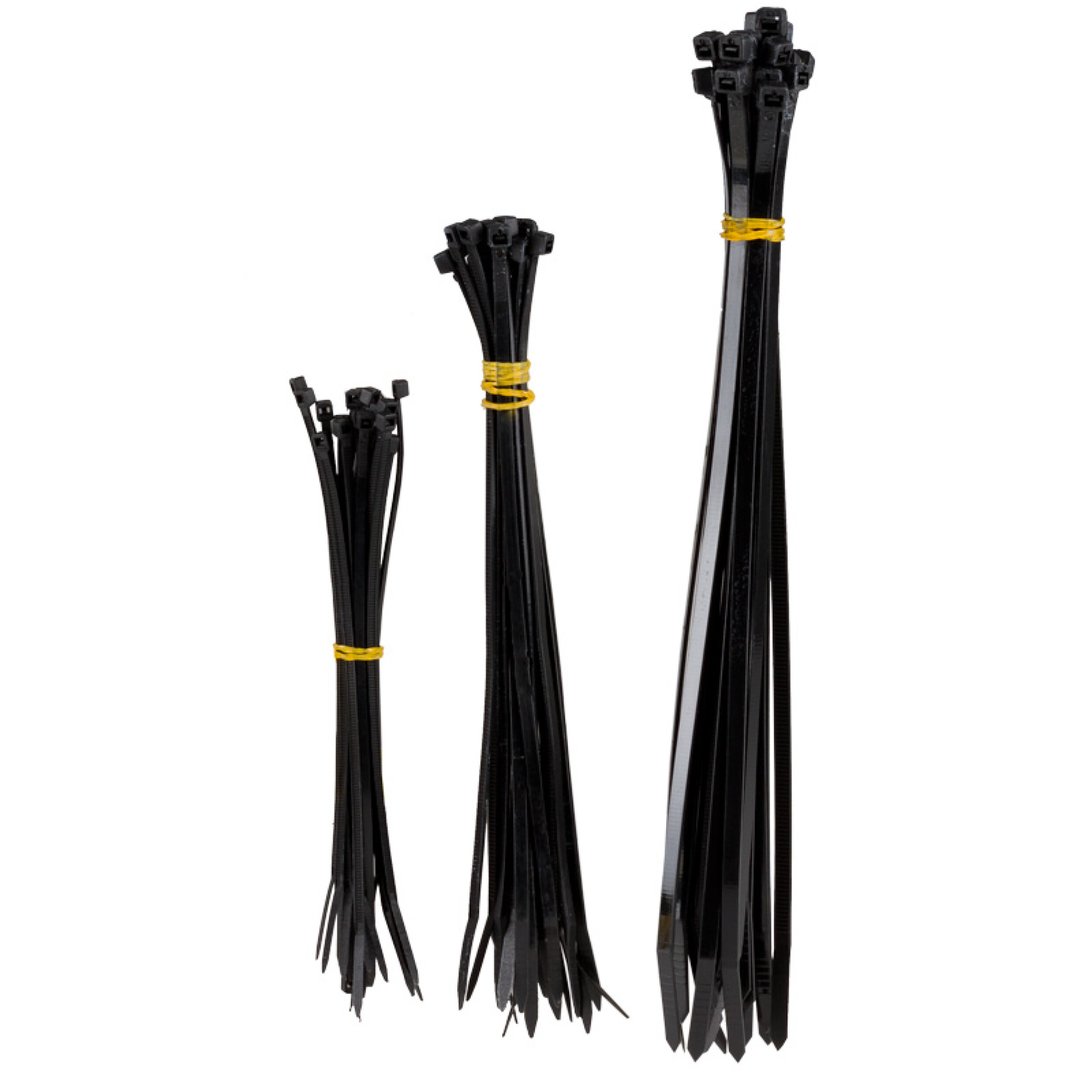 Kabelbinder-Set schwarz + natur | alca® Kabel Fix Set