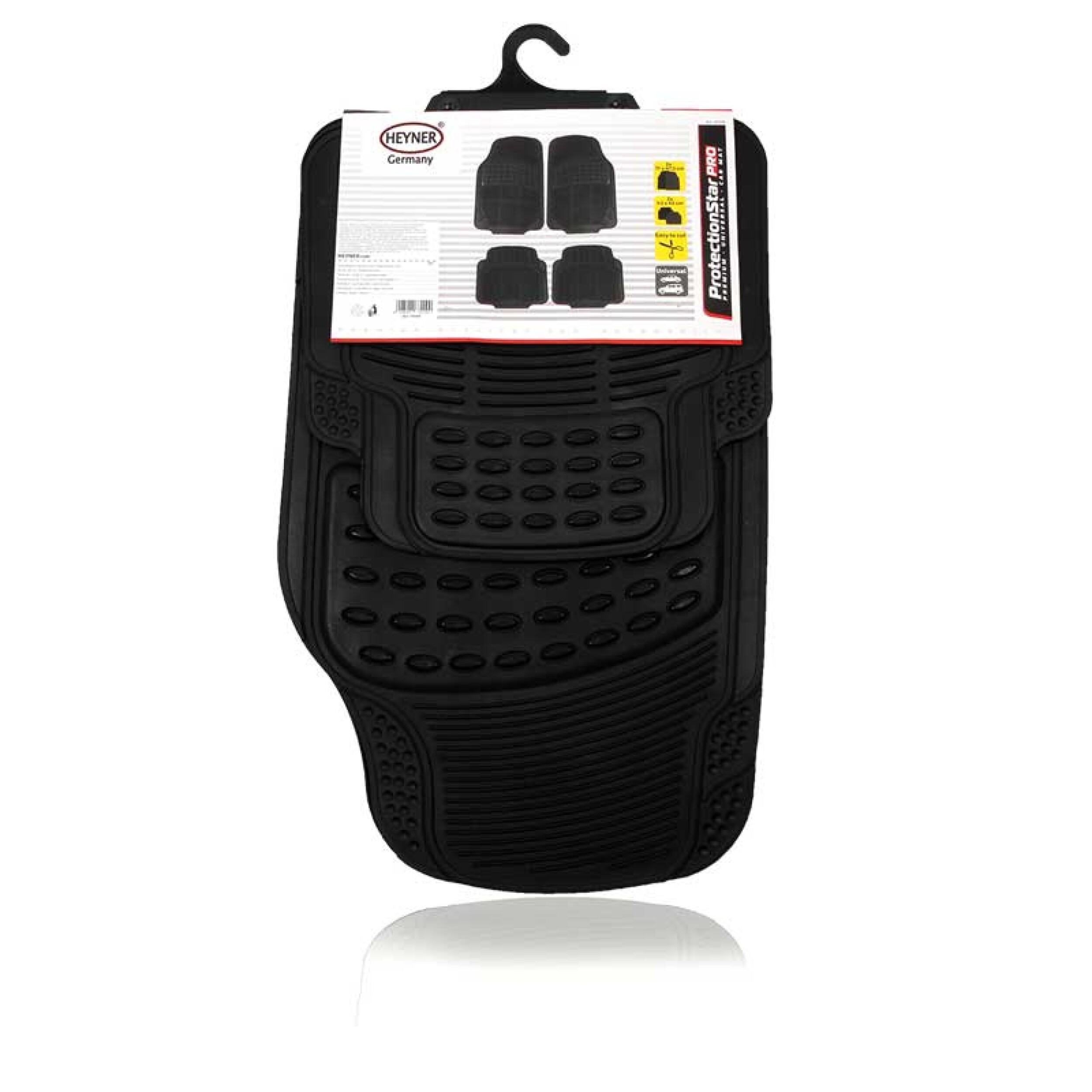 Rubber floor mats UNIVERSAL set of 4 | HEYNER® ProtectionStar PRO