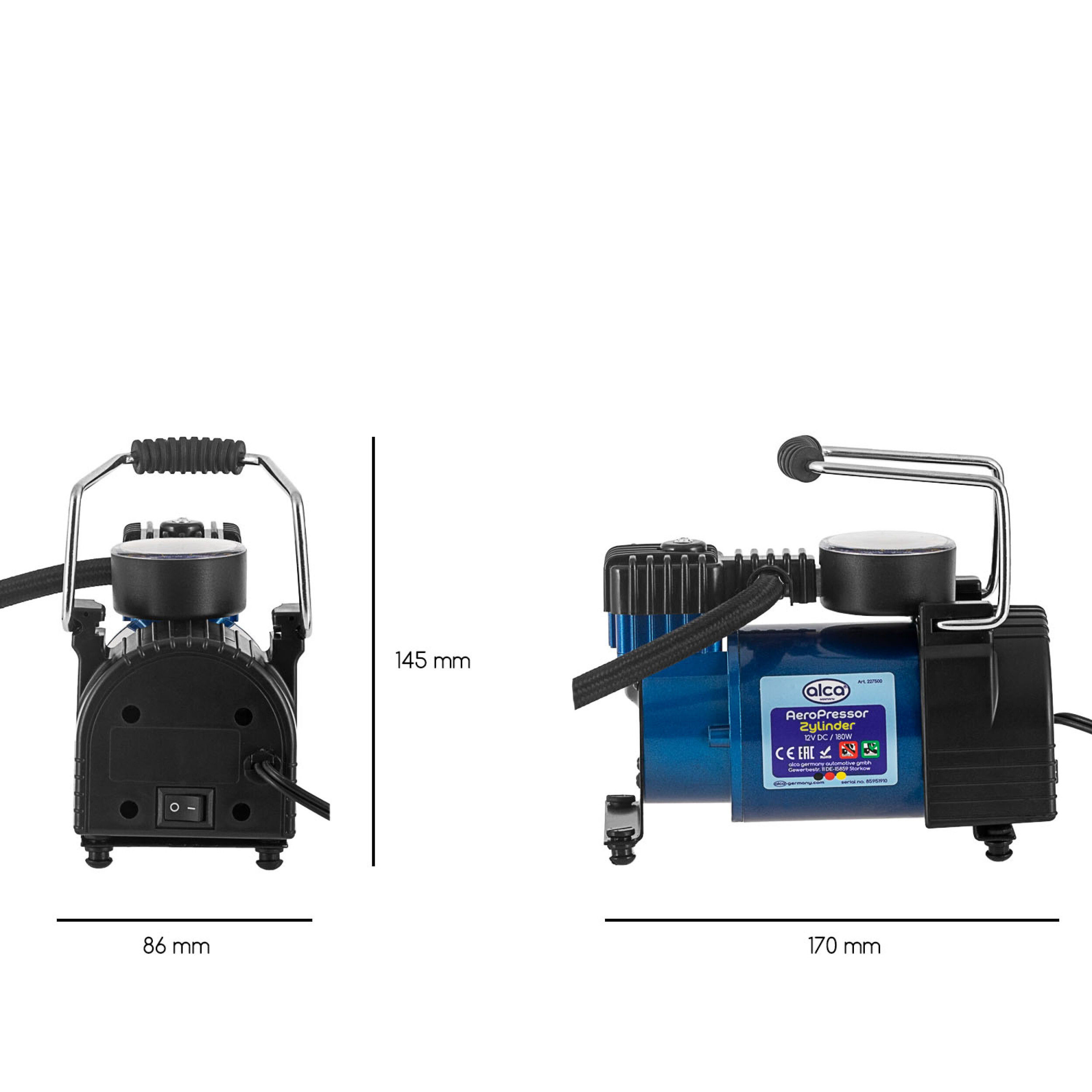 Kompressor 12V 35L | alca® AeroPressor Zylinder