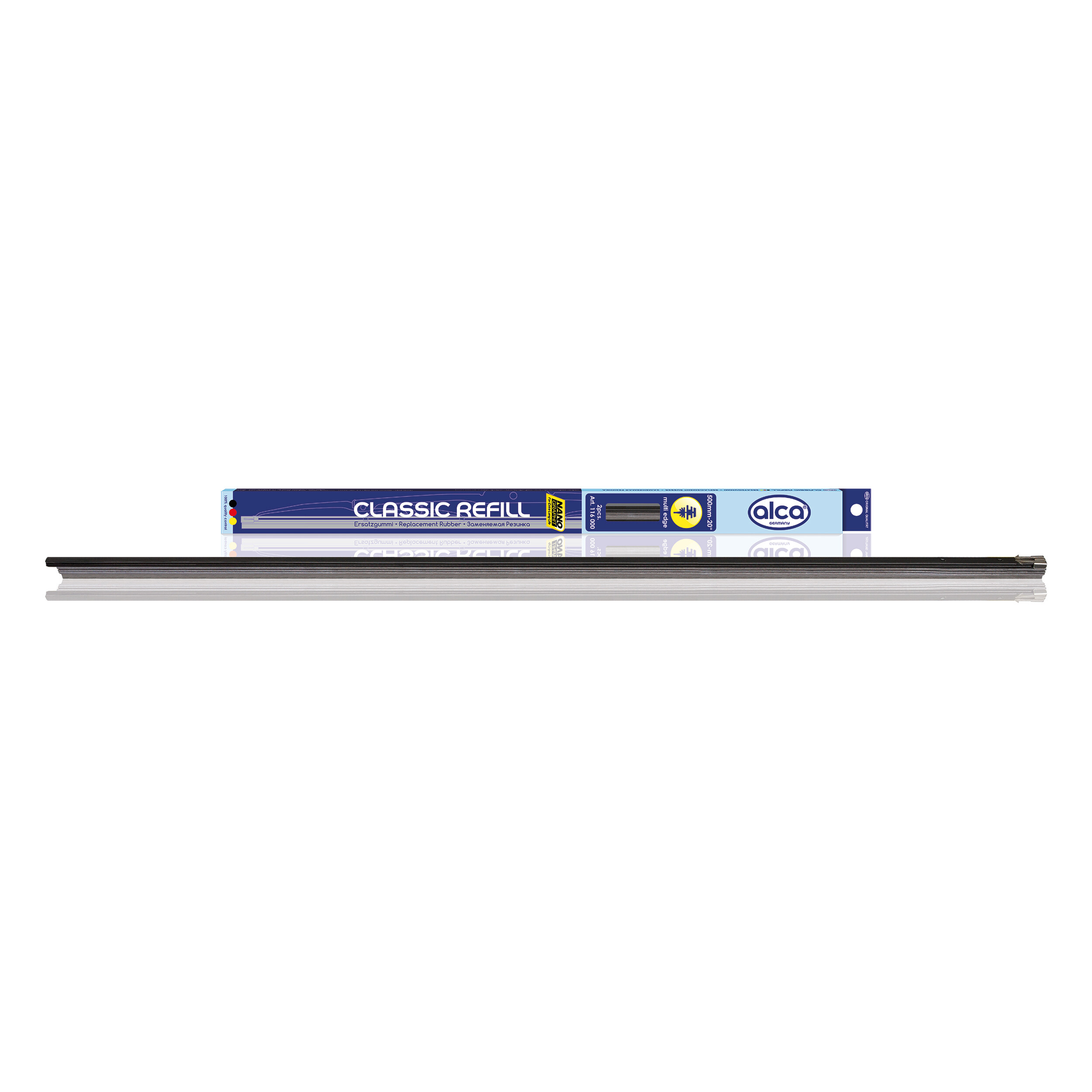 Ersatzgummi (2er-Set) 20''/500 mm multi edge | alca® REFILL