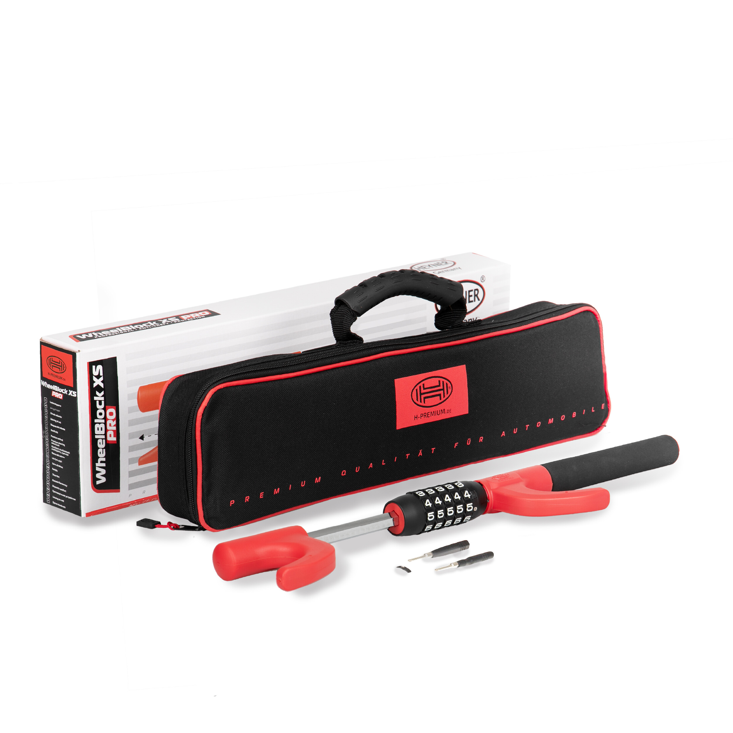 Premium Lenkradsperre Zahlenschloss | HEYNER® WheelBlock Compact