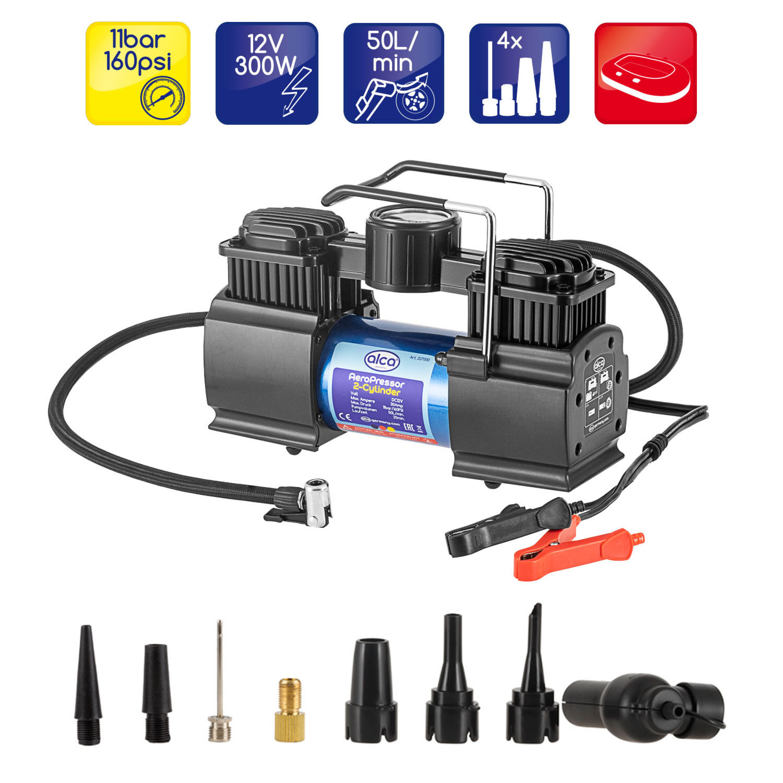 Kraft-Kompressor 12 V | alca® AeroPressor 2 Zylinder