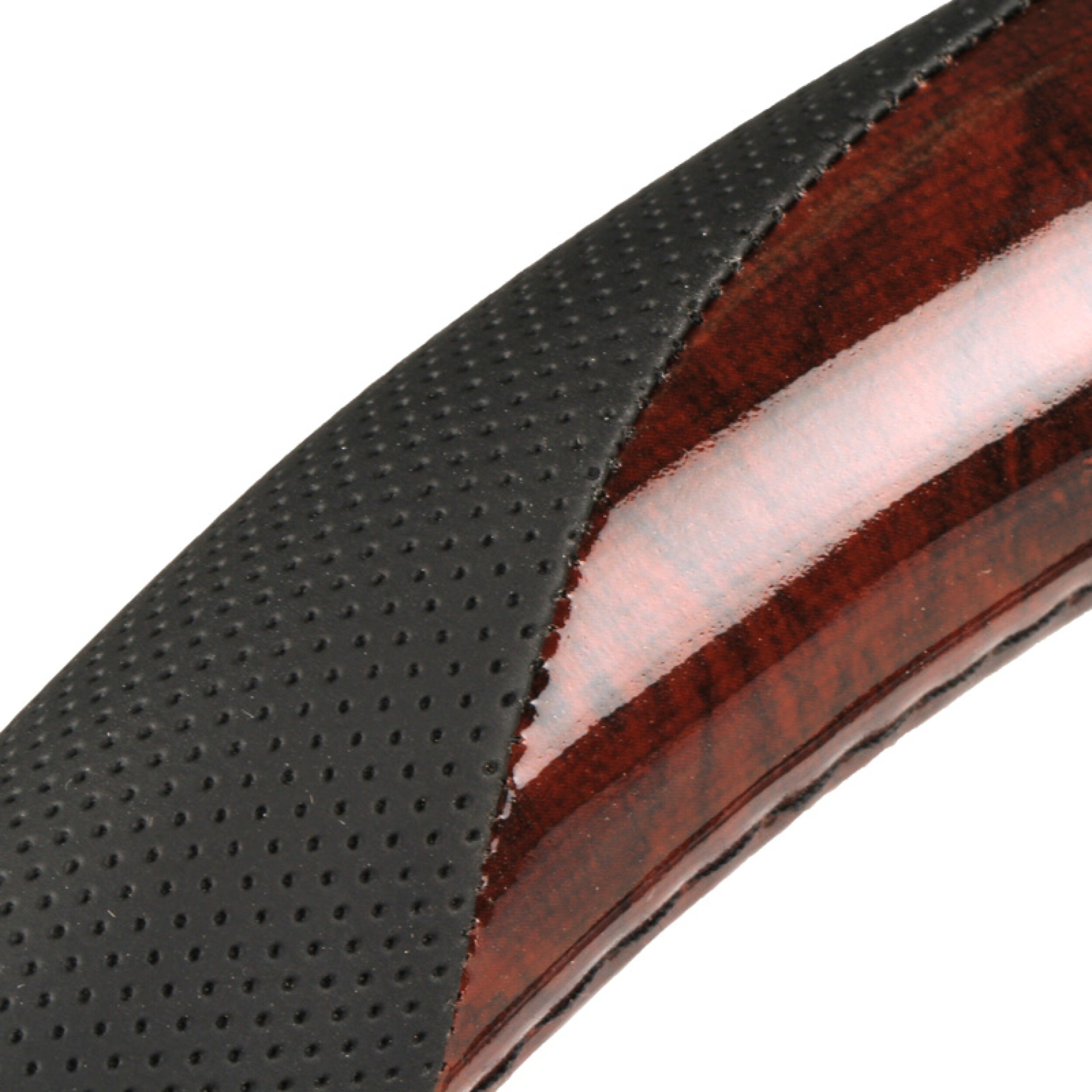 Lenkradhülle schwarz/Braun Holzoptik | HEYNER® Soft Comfort PRO