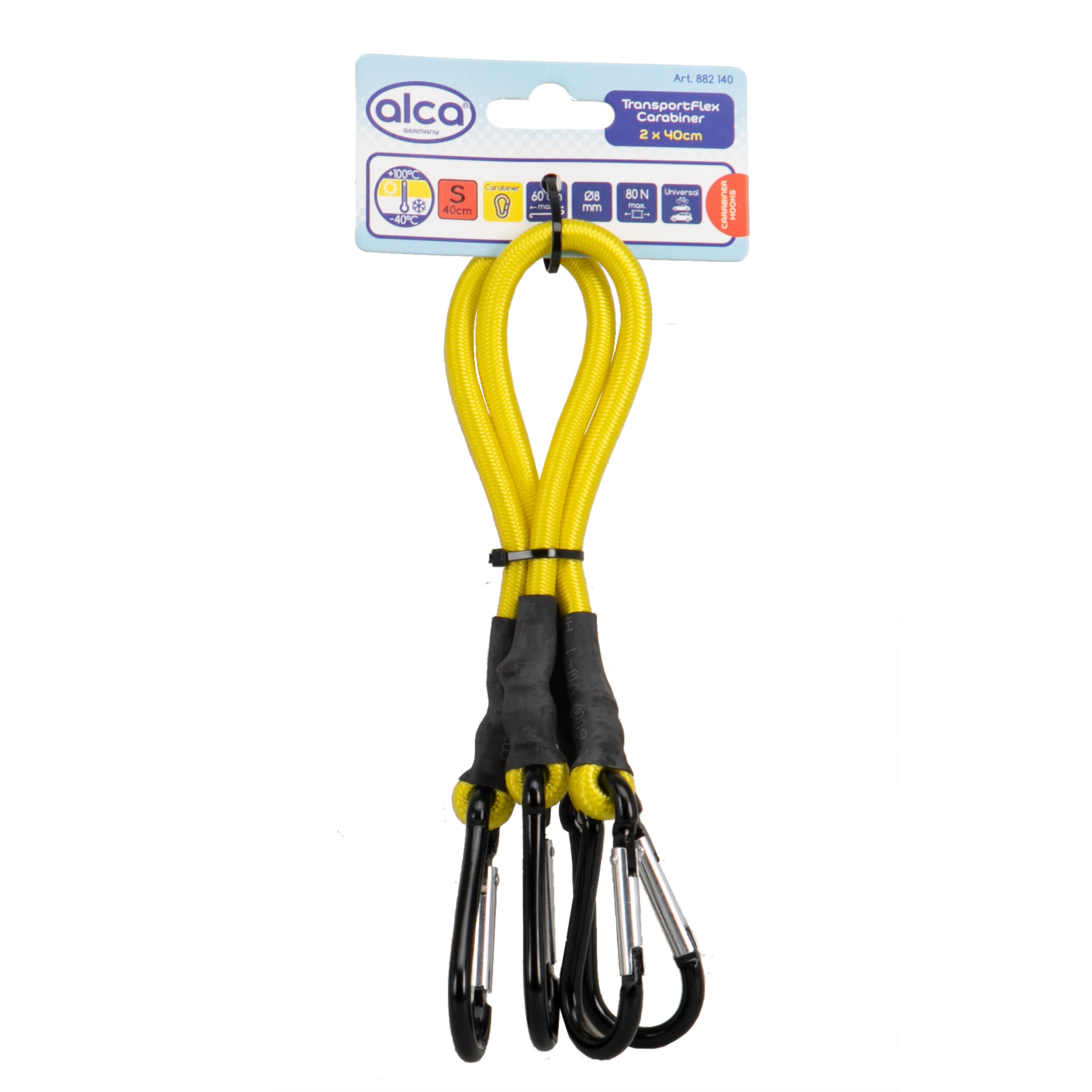 Gepäckspanner mit Karabiner 2er-Set | alca® TransportFlex Carabiner