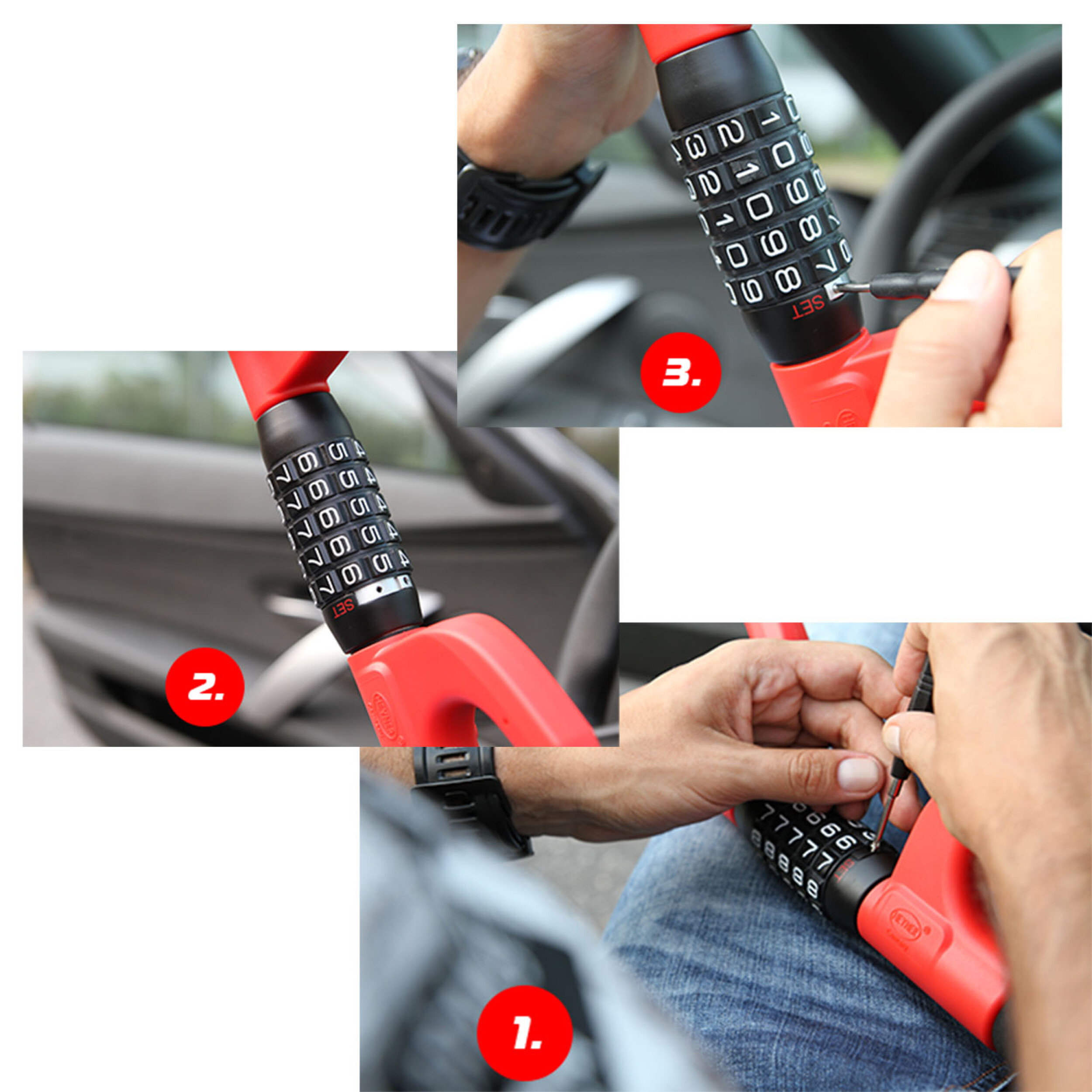 Premium Lenkradsperre Zahlenschloss | HEYNER® WheelBlock PRO