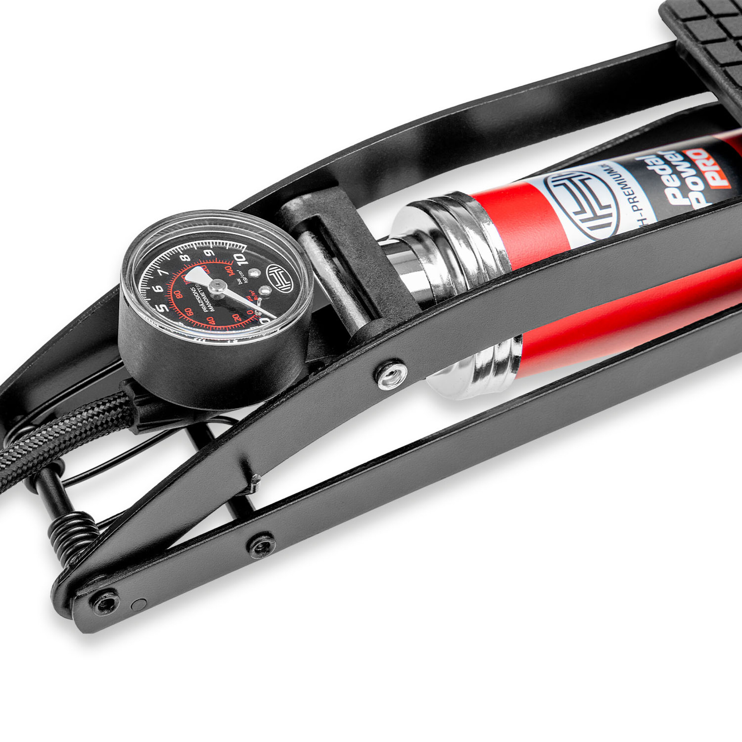 Fußluftpumpe mit Manometer | HEYNER® PedalPower PRO