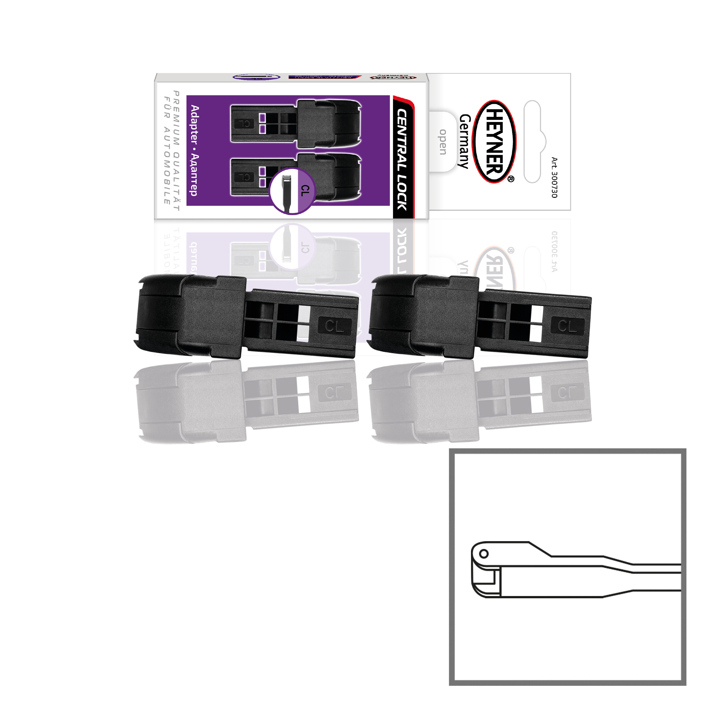 Adapter 2er-Set | HEYNER® CENTRAL LOCK