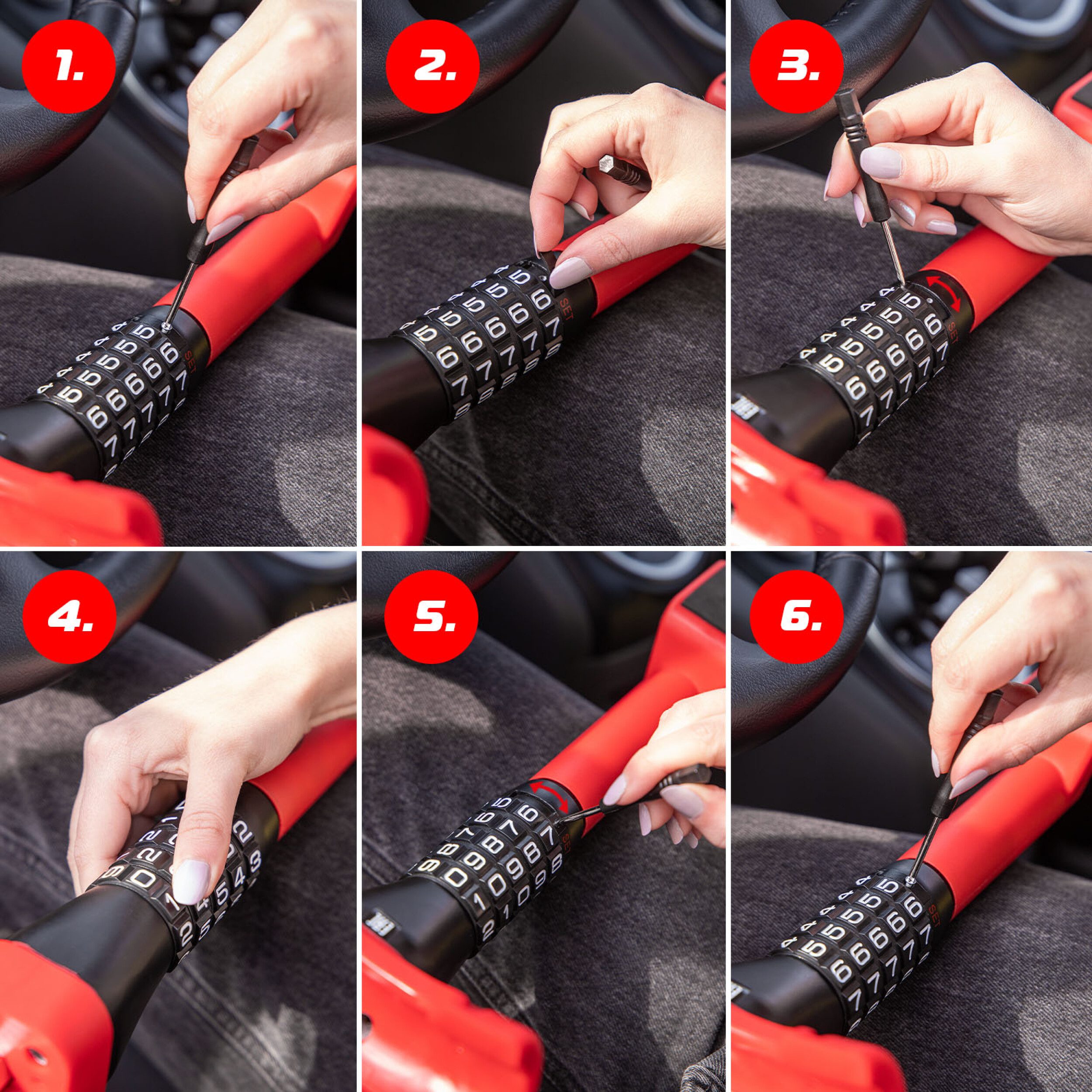 Steering wheel lock | HEYNER® T-LOCK PRO