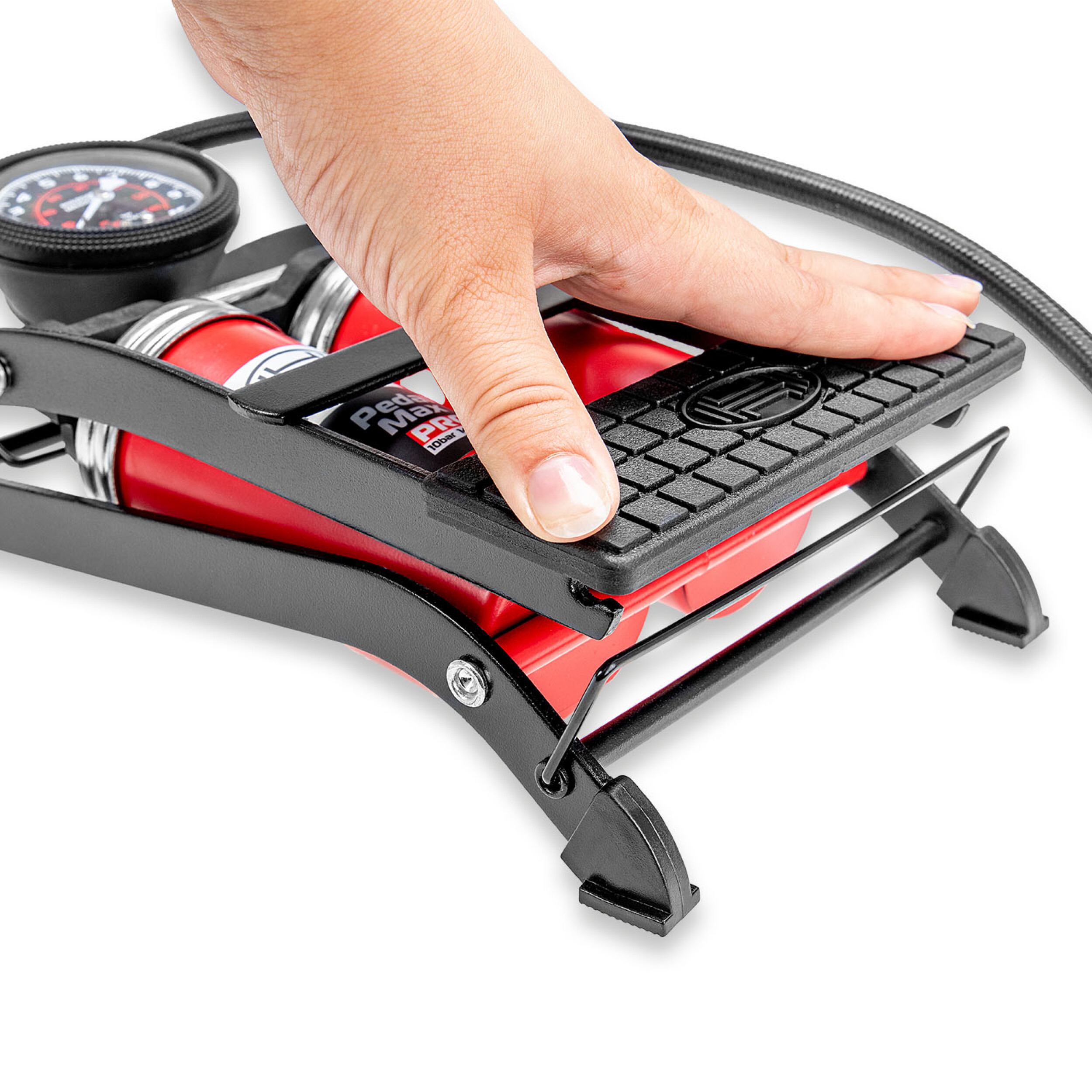 2-Zylinder Fußpumpe Manometer | HEYNER® Pedal Max PRO