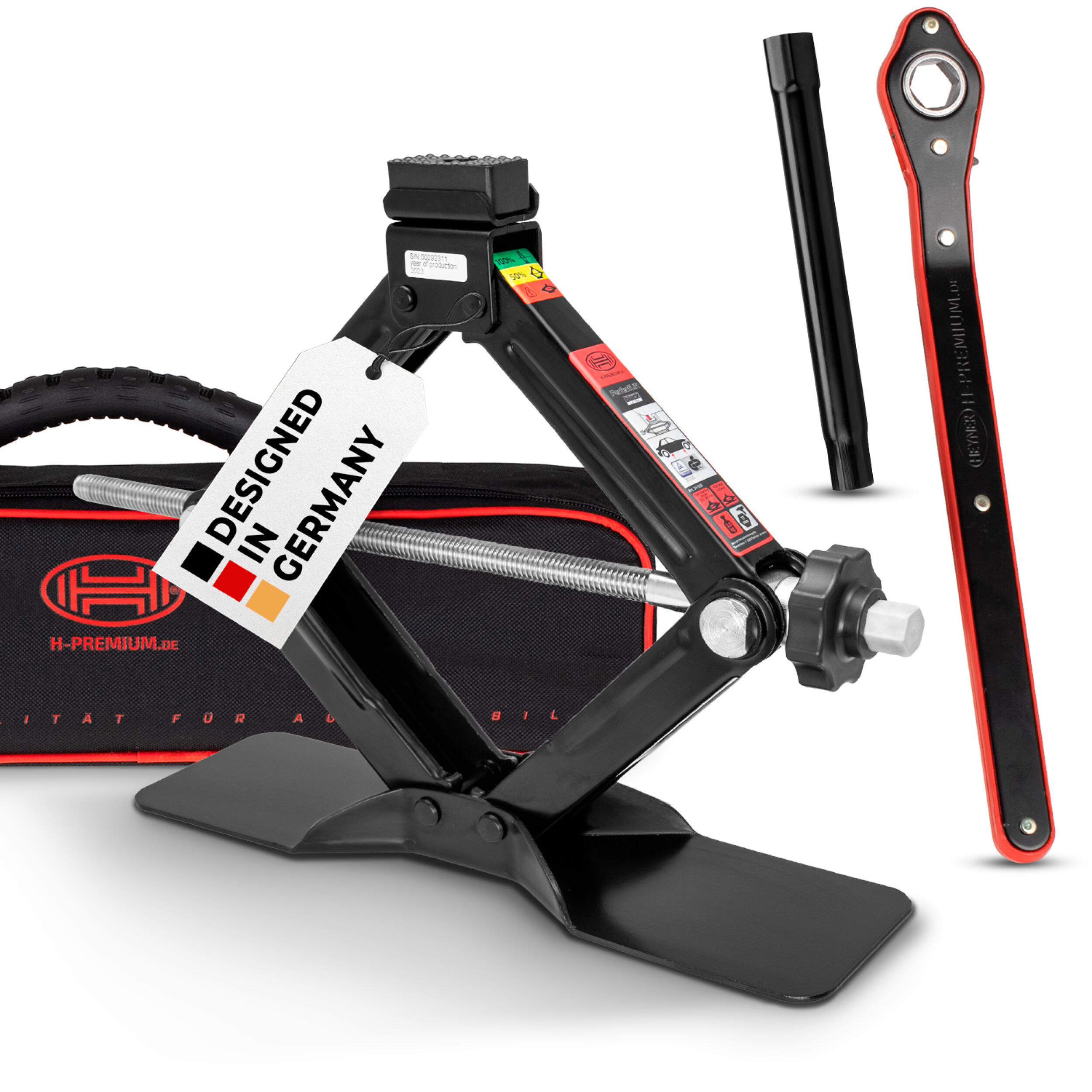 Scherenwagenheber 1,5t für BMW "Black Edition" | HEYNER® PerfectLift M PRO