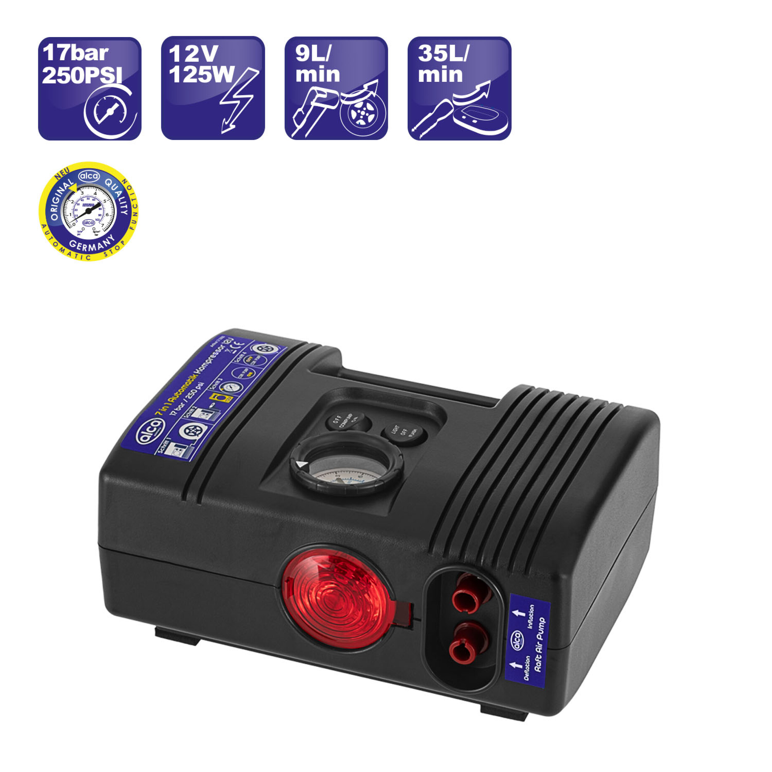 Kompressor 12 V ''7 in 1'' | alca® AeroPressor Automatik