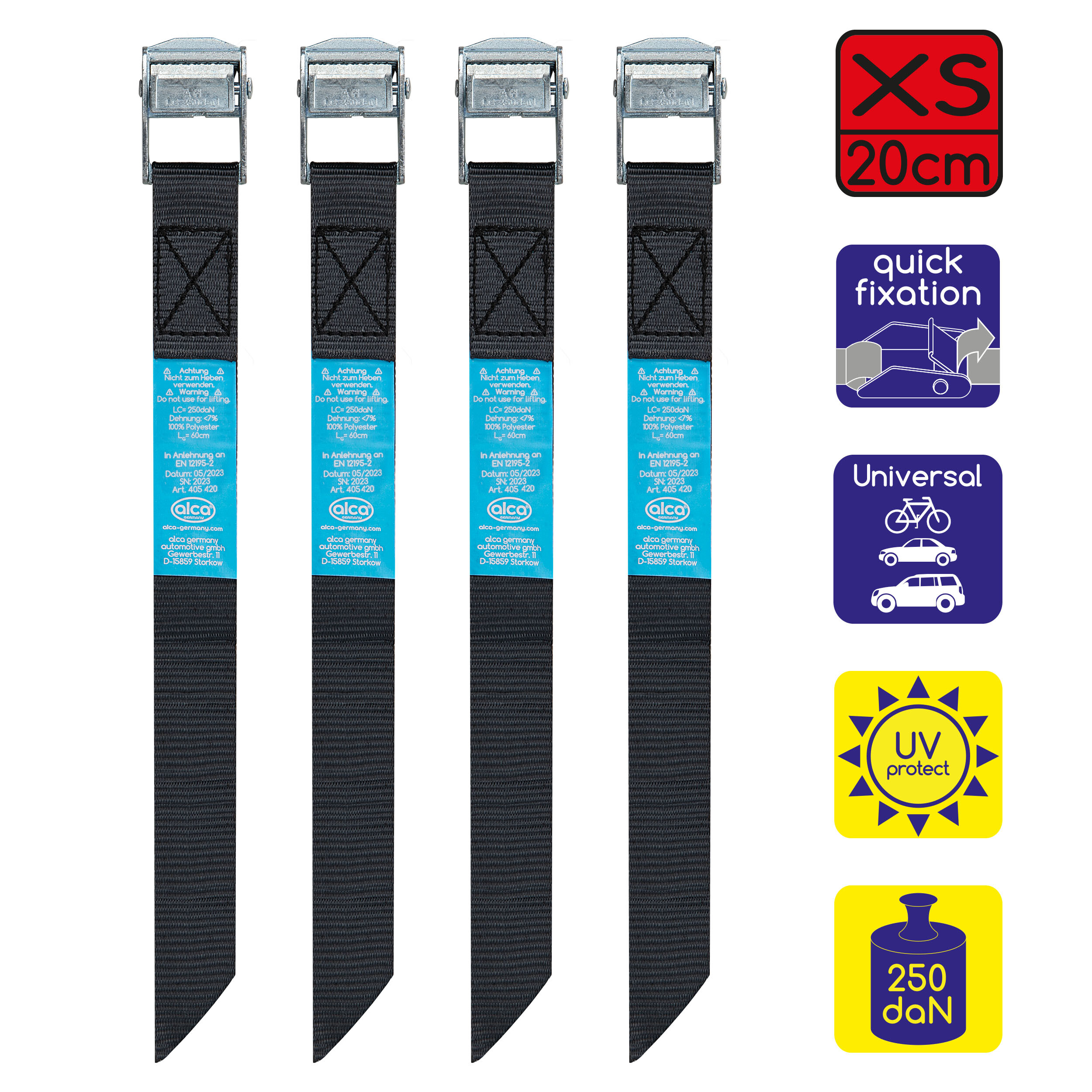 Mini-Spanngurte | alca® Transport Fix Mini 4 x 20cm