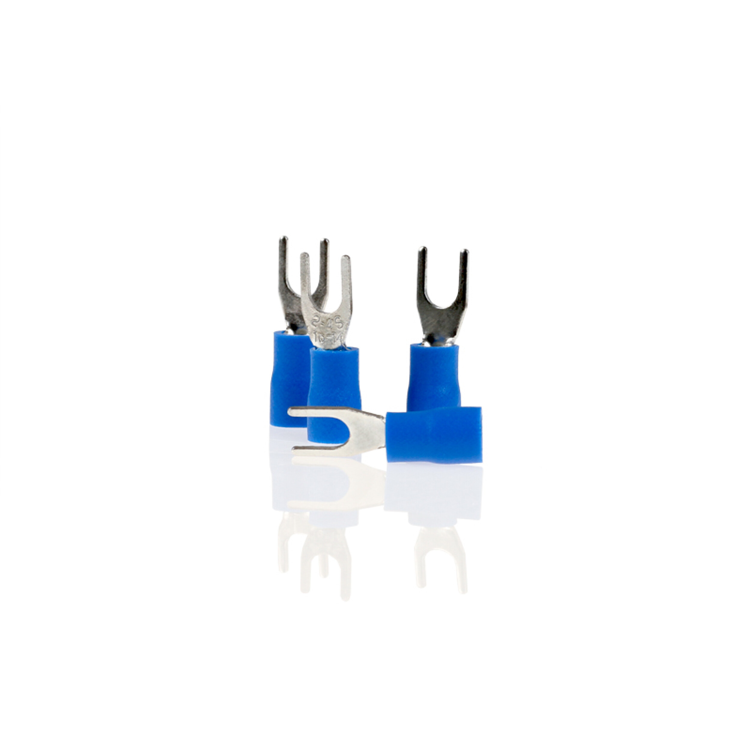 Gabel-Kabelschuhe blau 4,3mm 10St. | alca® Cable Connect