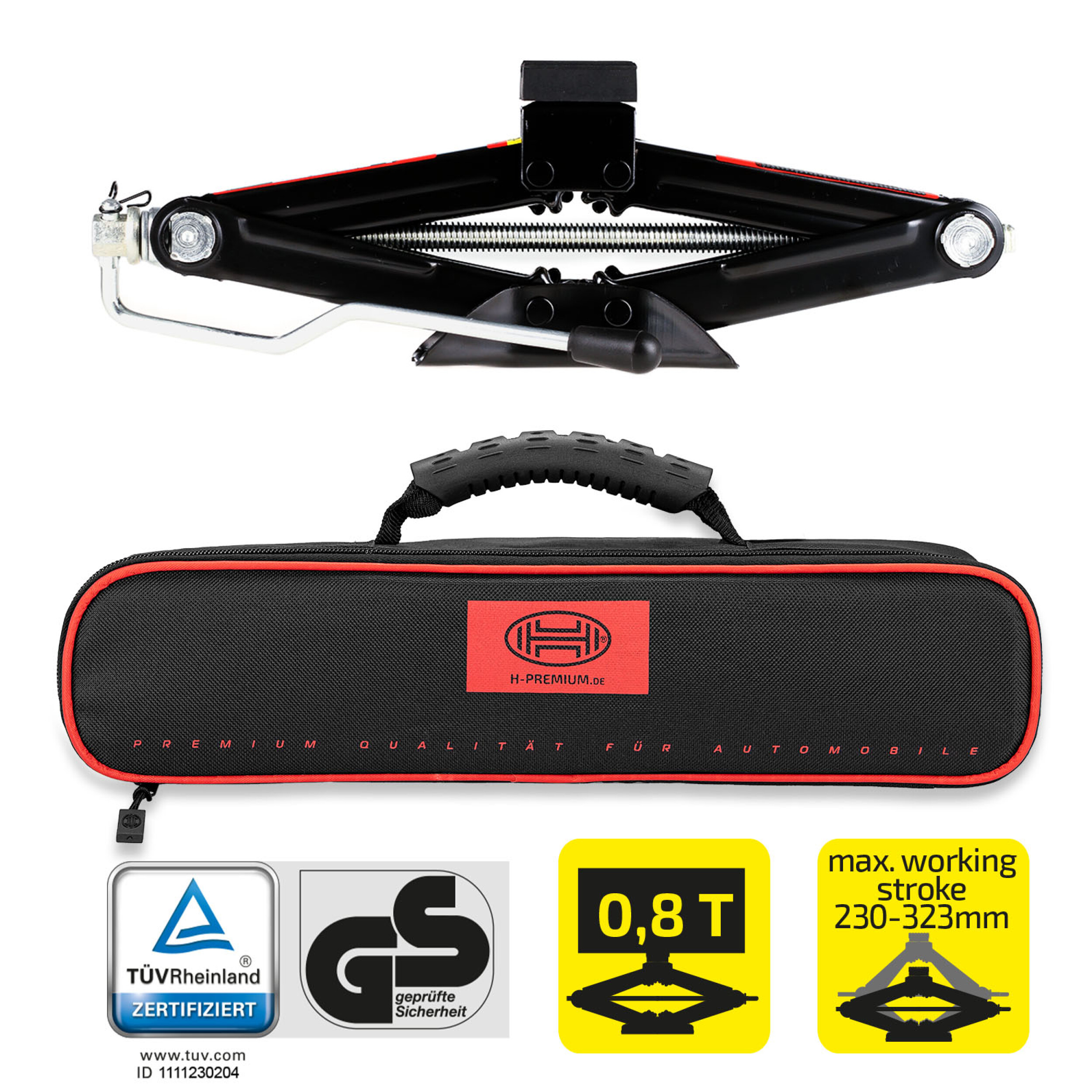 Premium scissor jack 0.8 t | HEYNER® Ultra Lift XS PRO