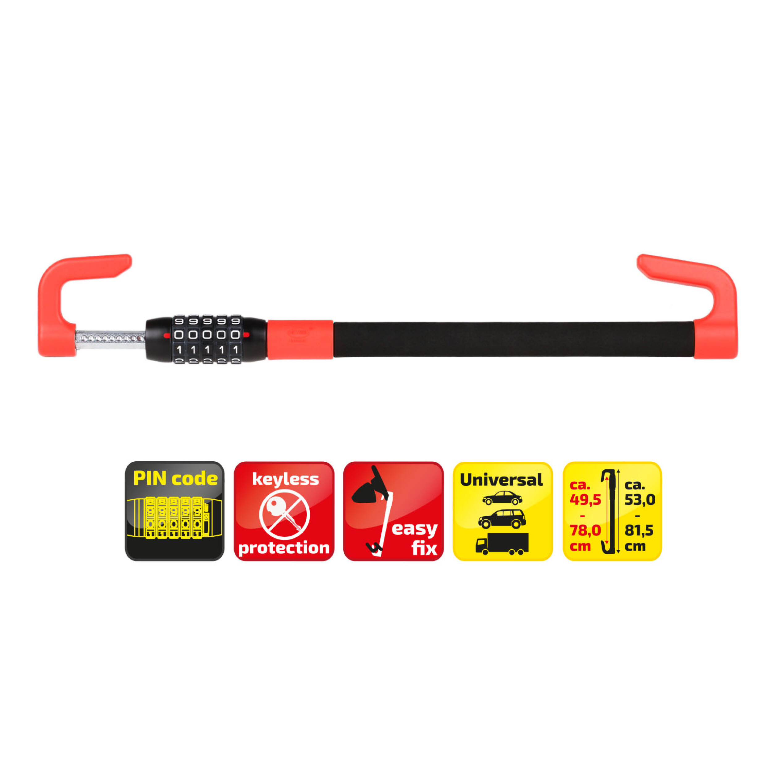 Pedal-Lenkradschloss | HEYNER® PedalBlock PRO