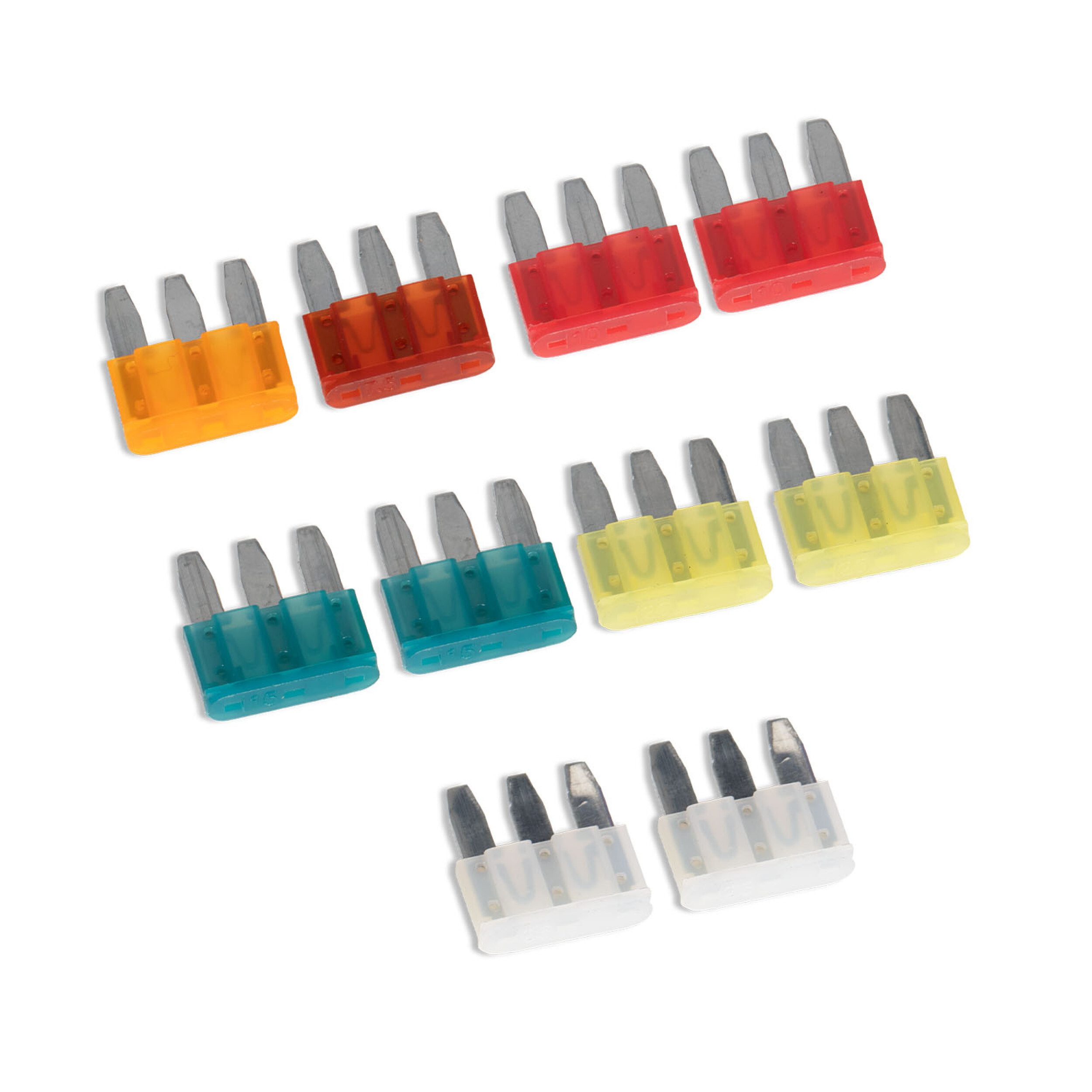 Micro 3 Sicherungen 5 - 25 A; 10er-Set | alca® Sicherung Micro III