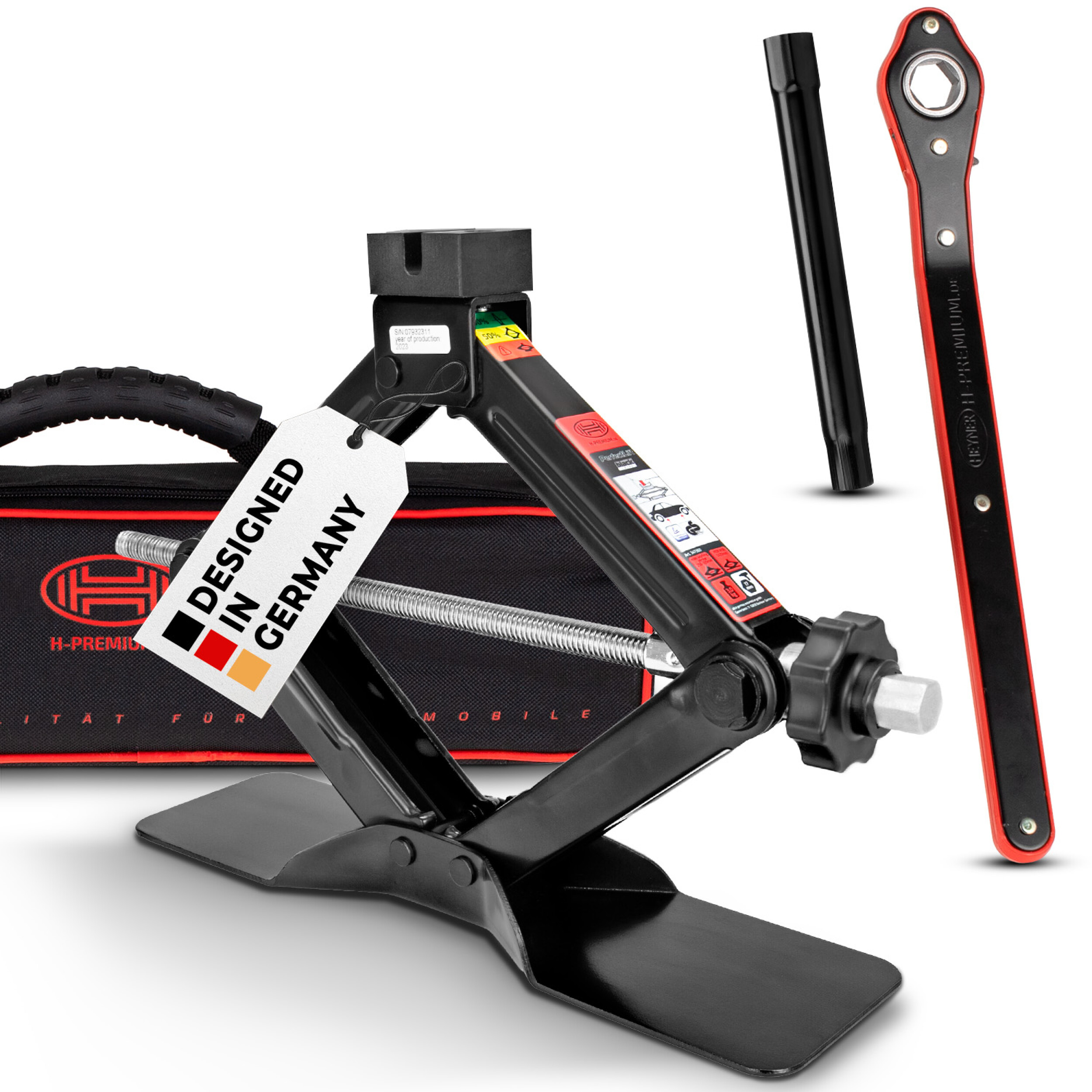 Scherenwagenheber 1,5t für VW "Black Edition" | HEYNER® PerfectLift M PRO