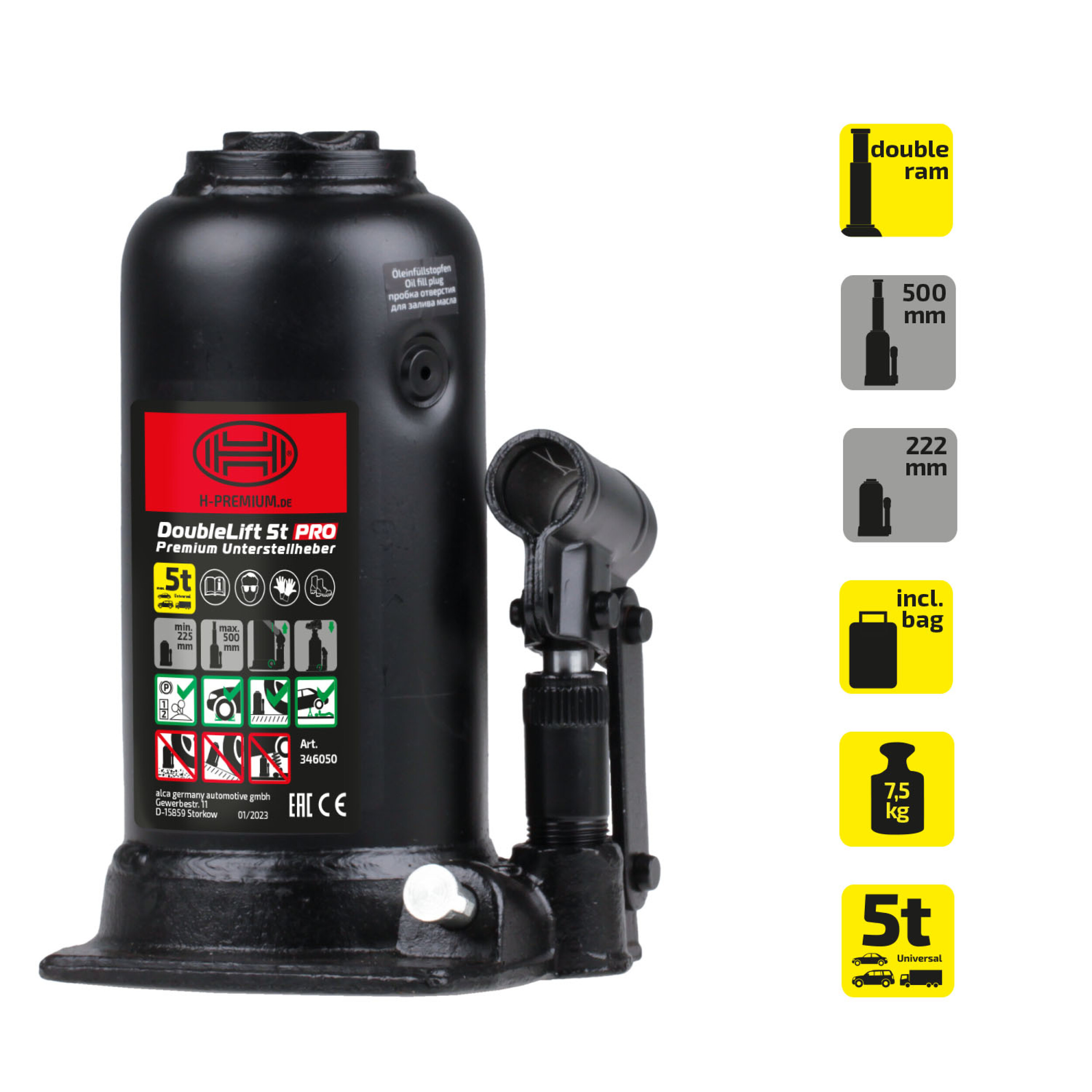 Hydraulischer Stempelwagenheber | HEYNER® DoubleLift 5t PRO