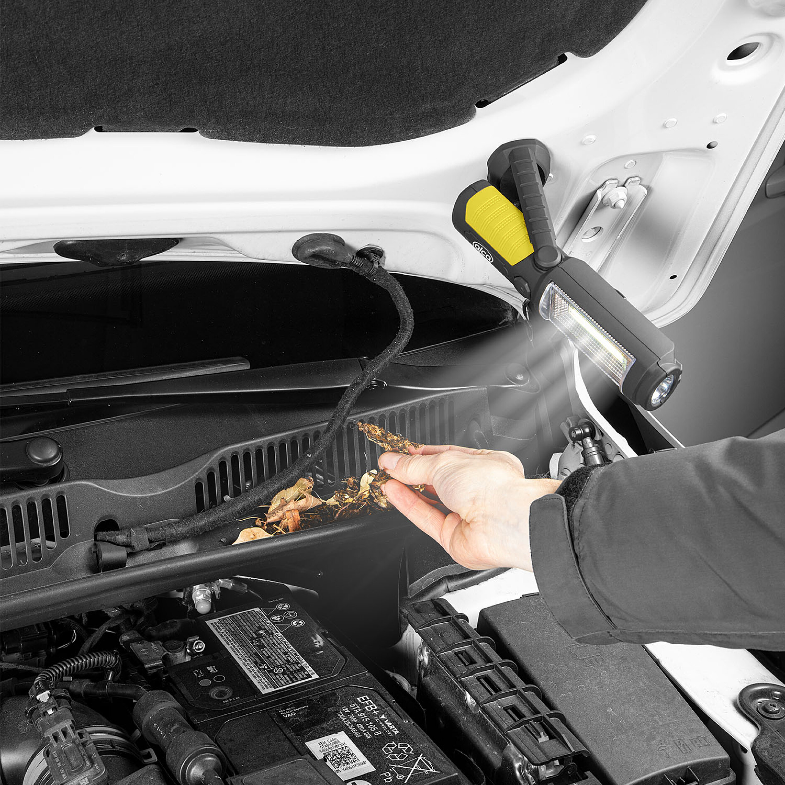 COB-LED Arbeitslampe mit Batterien | alca® COB-LED Lamp